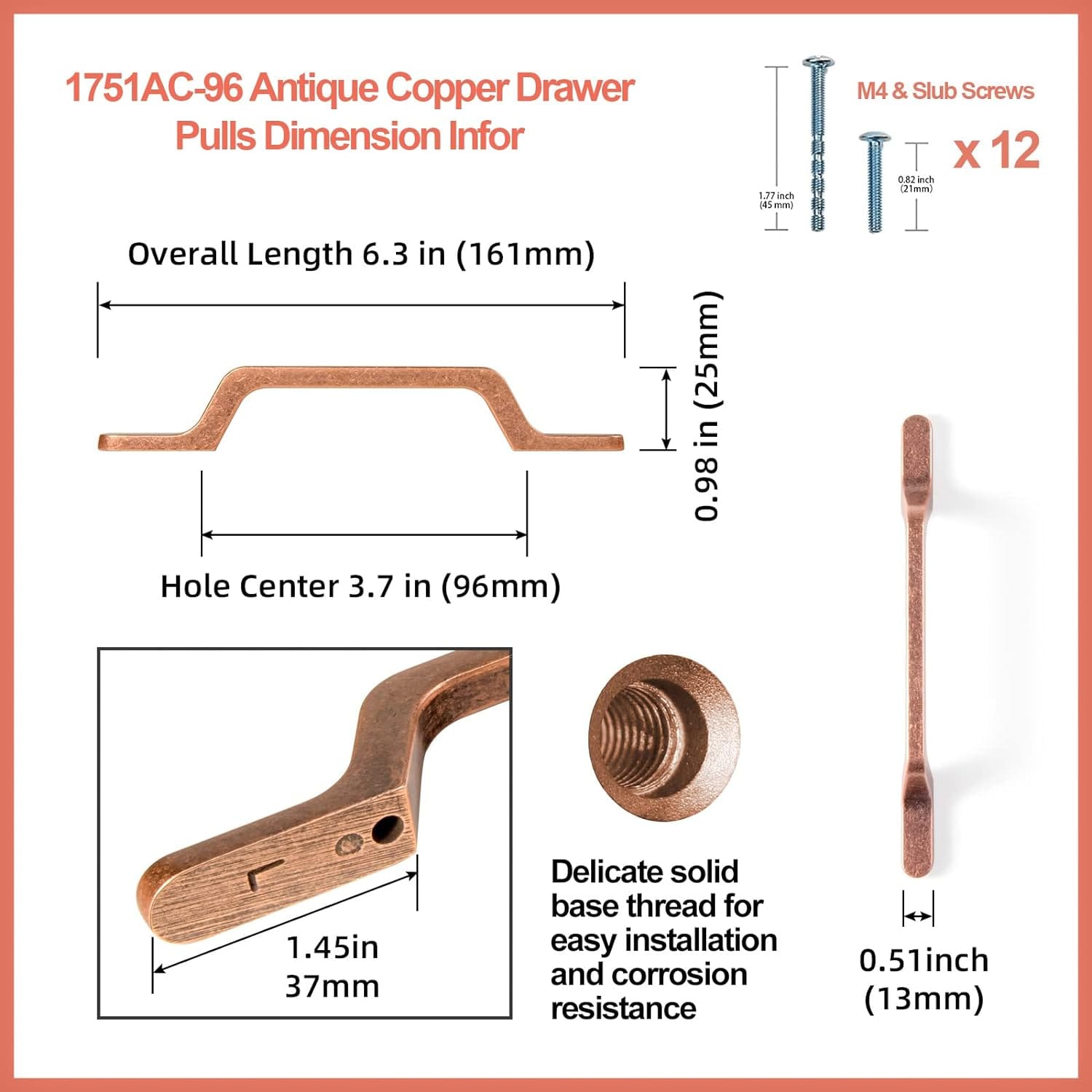 Miaokesen 1751AC-96 Cabinet-Pulls - View #2