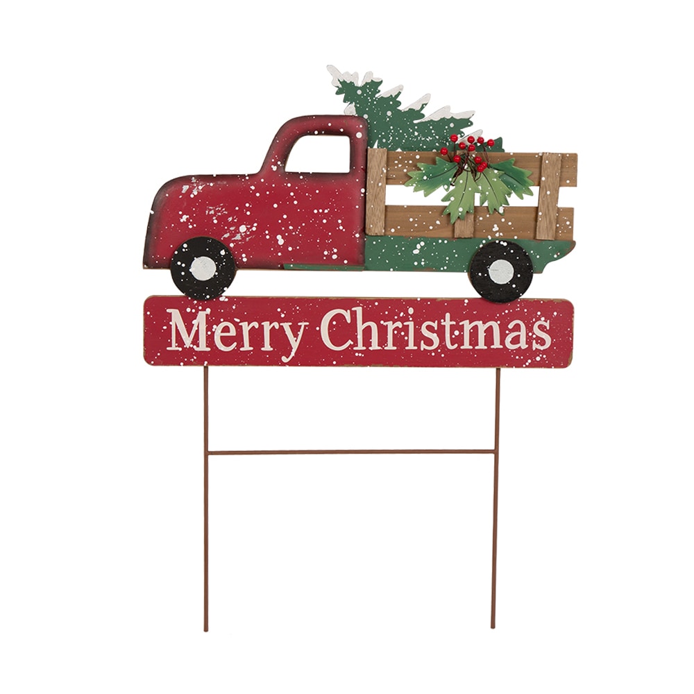 Red Truck Outdoor Christmas Decorations At