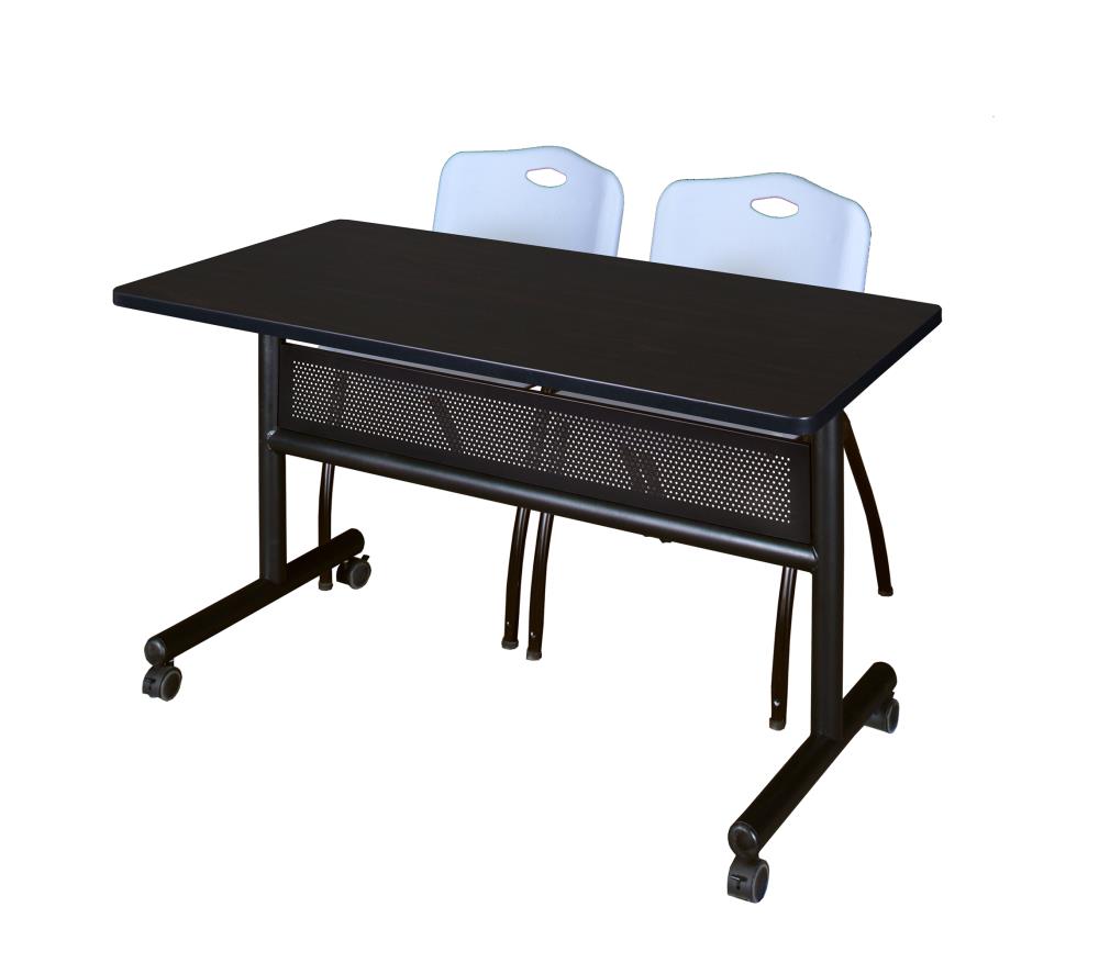 Regency MKFTM4824MW47GY Training Brown 4-Person Training Table (48-in W x 29-in H)