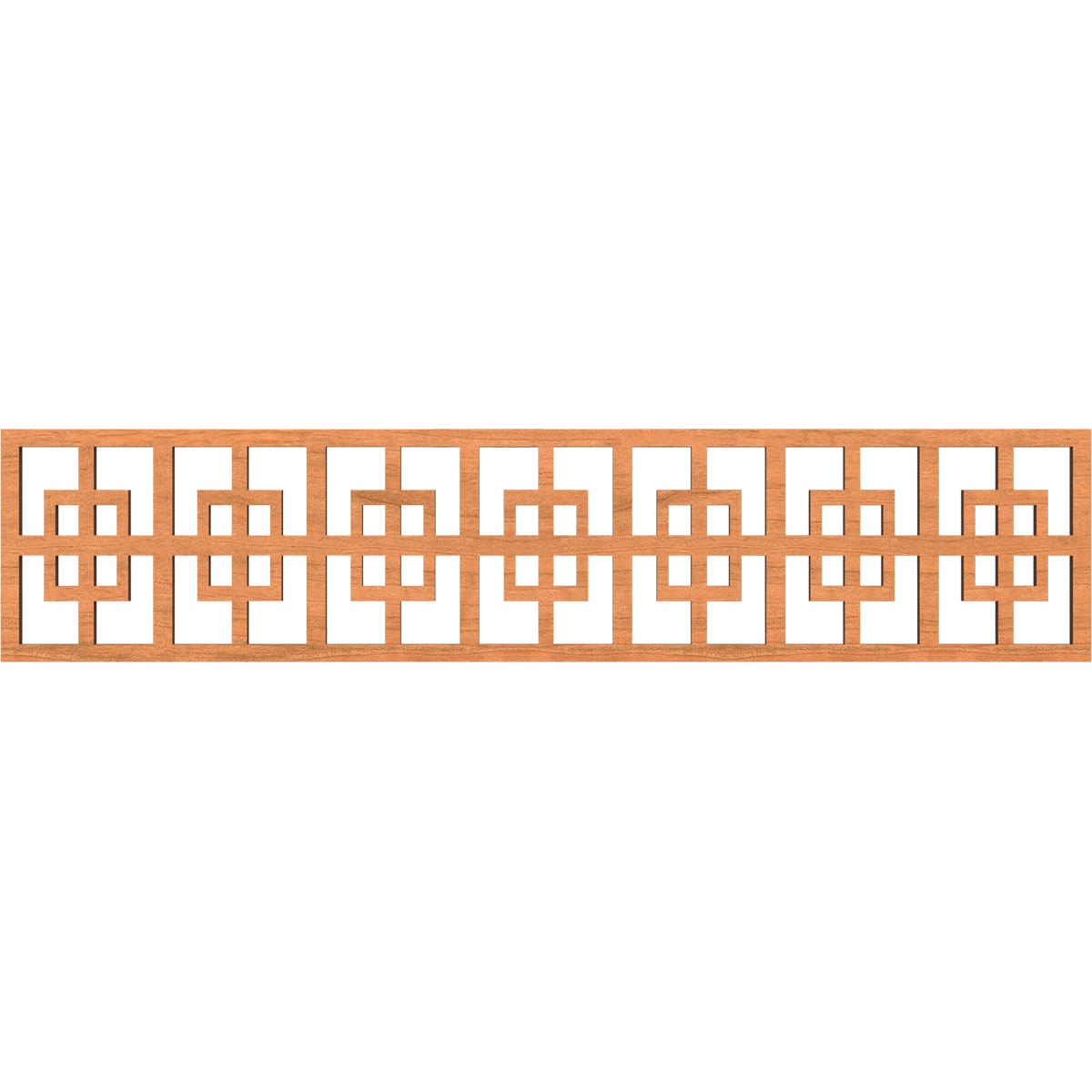 Ekena Millwork MLDB10X46CMBCH Cambridge Fretwork Flat Trim 10-in x 3.9-ft Cherry Brown Unfinished 2156433 Pierced Wall Panel Moulding