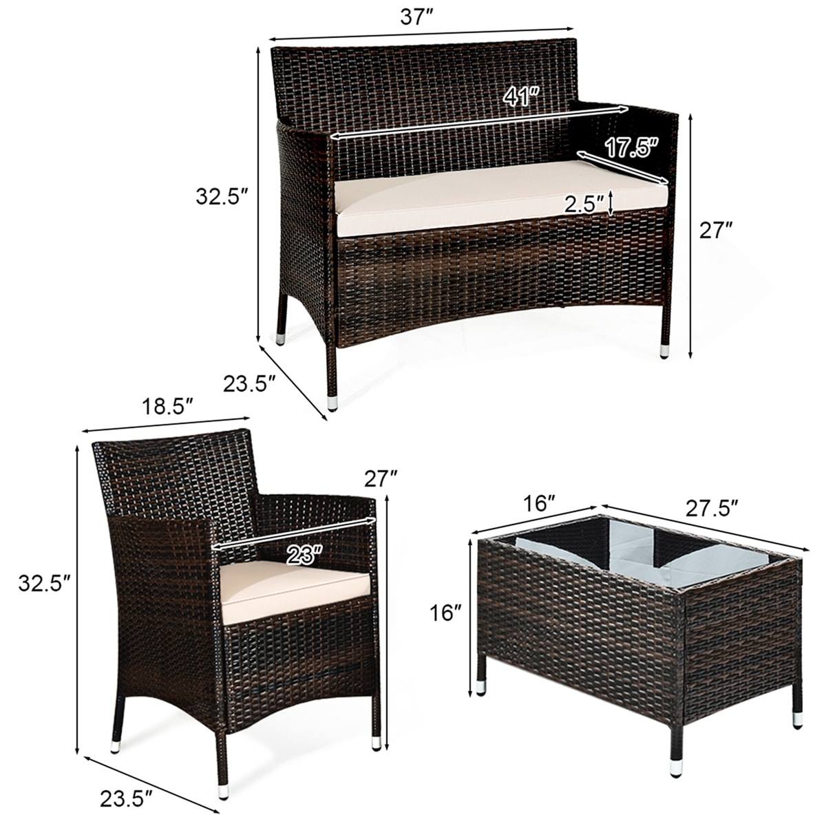 Costway HW63214 Patio-Conversation-Sets - View #3