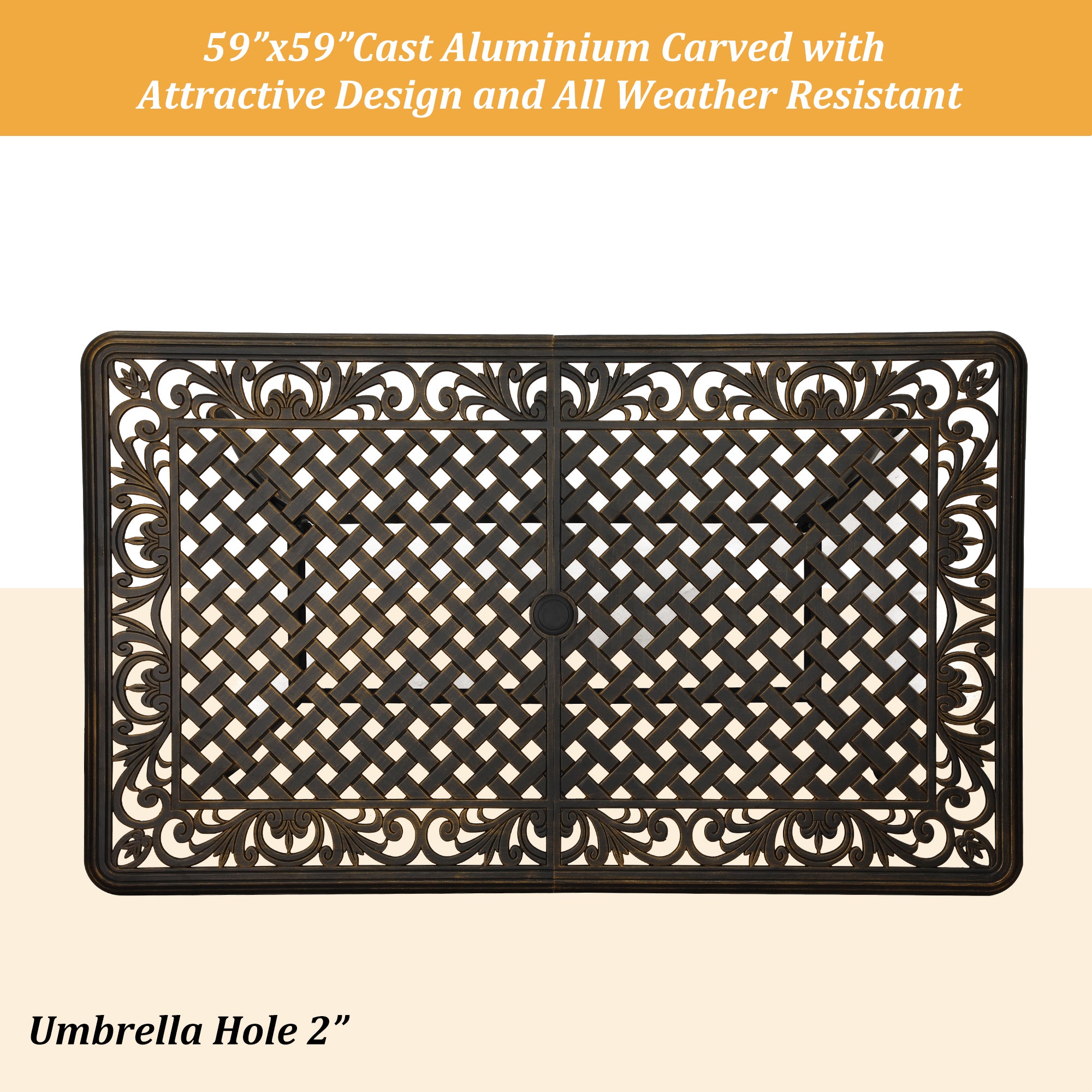 Boyel Living BL-XG150SQ-BR Patio-Tables - View #5