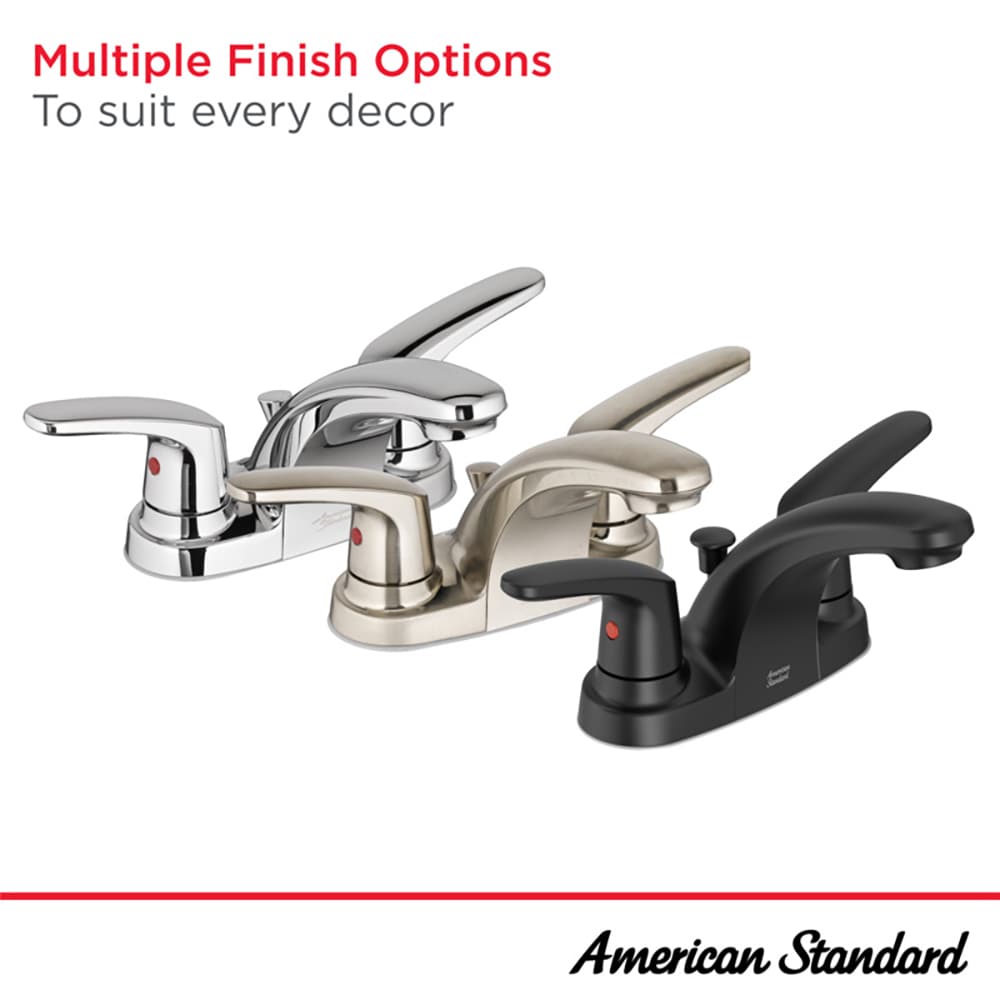 Matte Black 2-Handle Low-Arc Bathroom Faucet