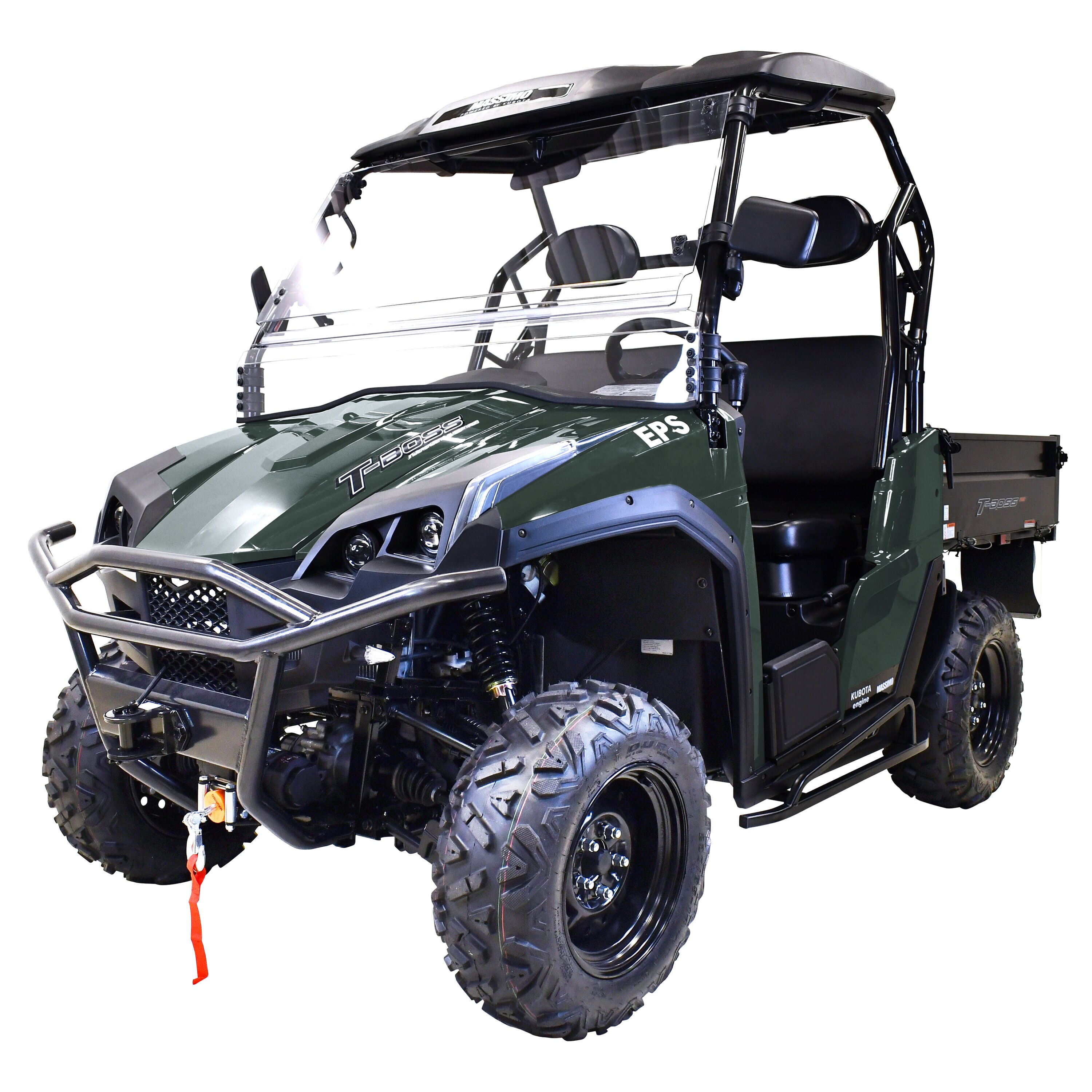 Massimo Diesel UTV with Tilting Cargo Bed and Windshield - 24 HP - Max  Speed 25 MPH (Green) in the UTVs & Golf Carts department at