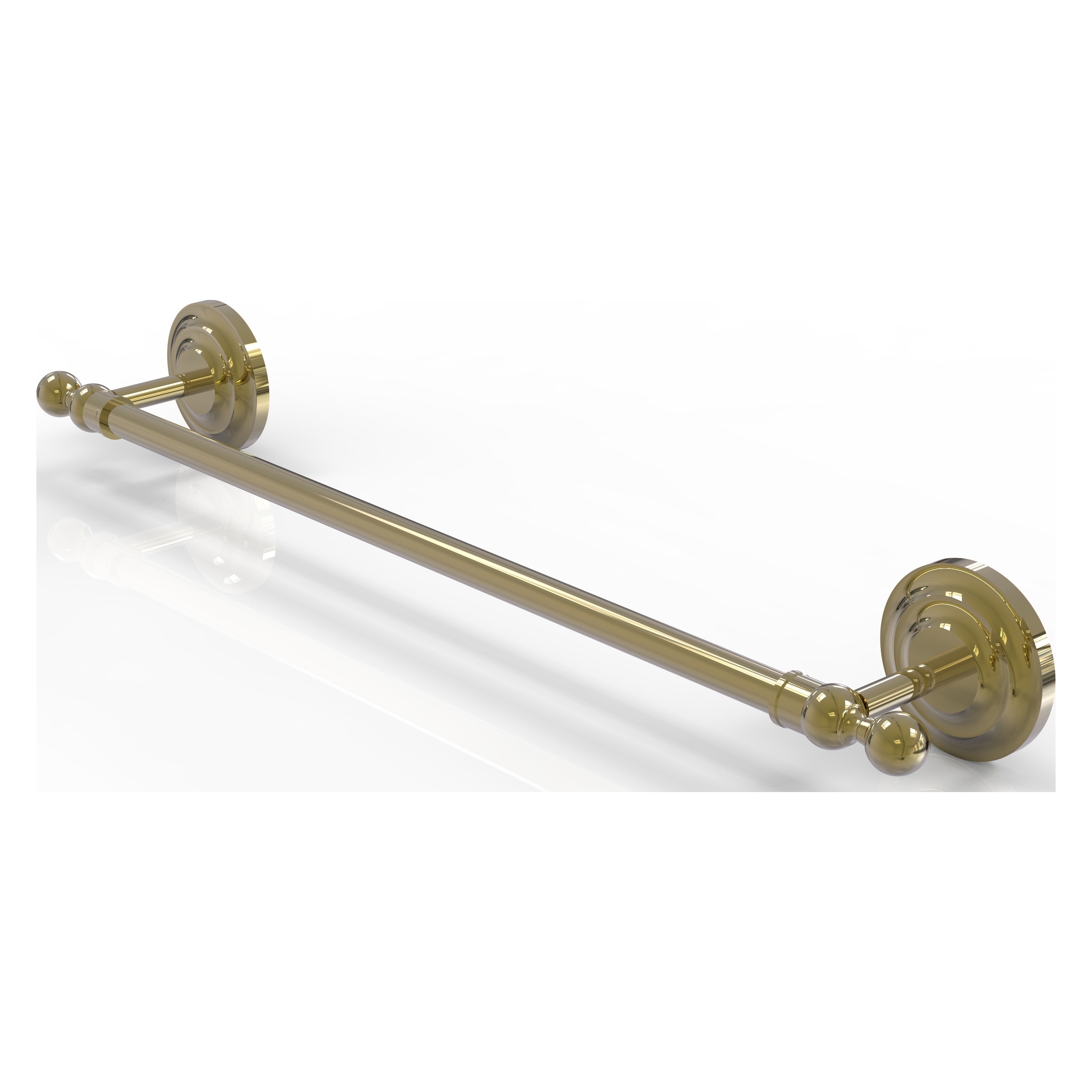 Allied Brass QN-41/30-UNL Que New 30-in Unlacquered Brass Wall mount Single Towel Bar