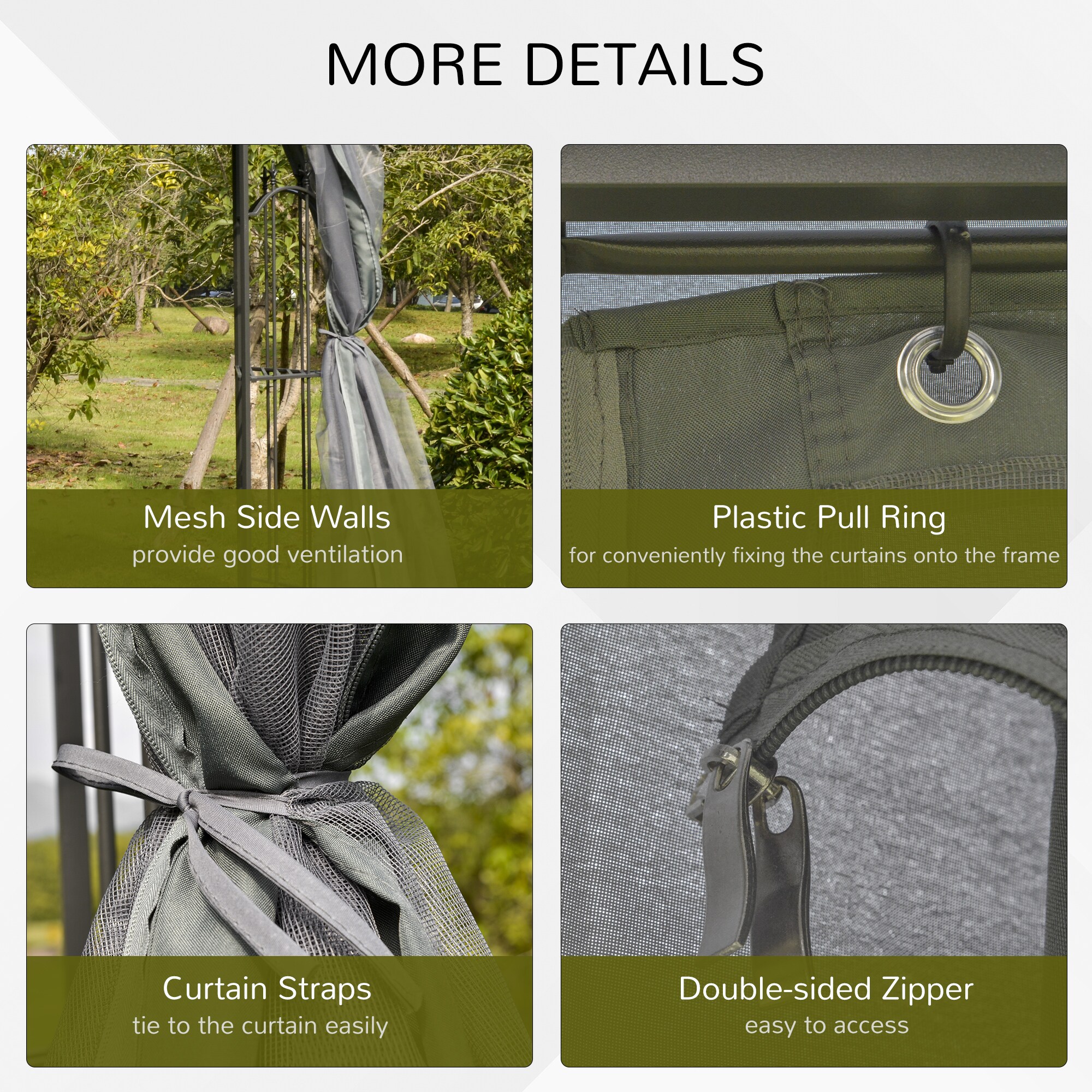 Outsunny 84C-028GY Wood-Resin-Gazebos - View #6