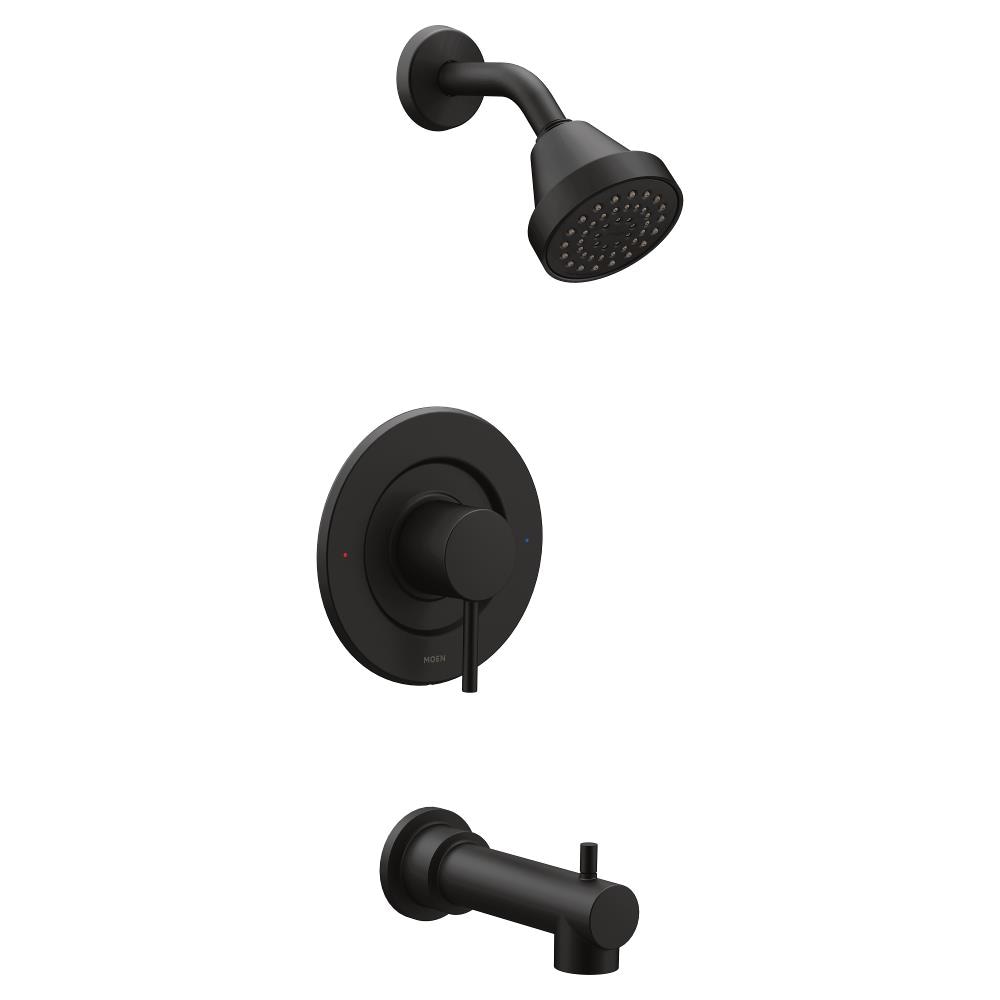 Moen T2193EPBL Align Matte Black 1-handle Single function 4-in Round Bathtub and shower Faucet