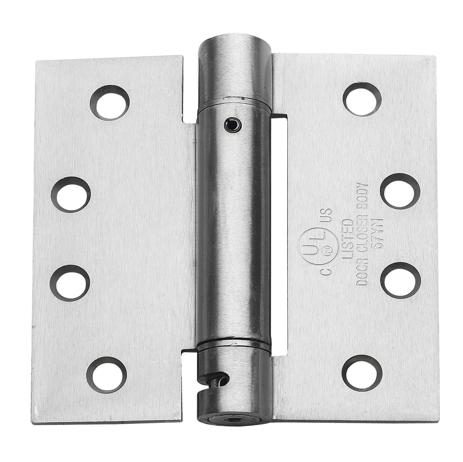 Global Door Controls CPS4040-26D-M 4-in H Square Brushed Chrome Flush Interior/Exterior Door Hinge