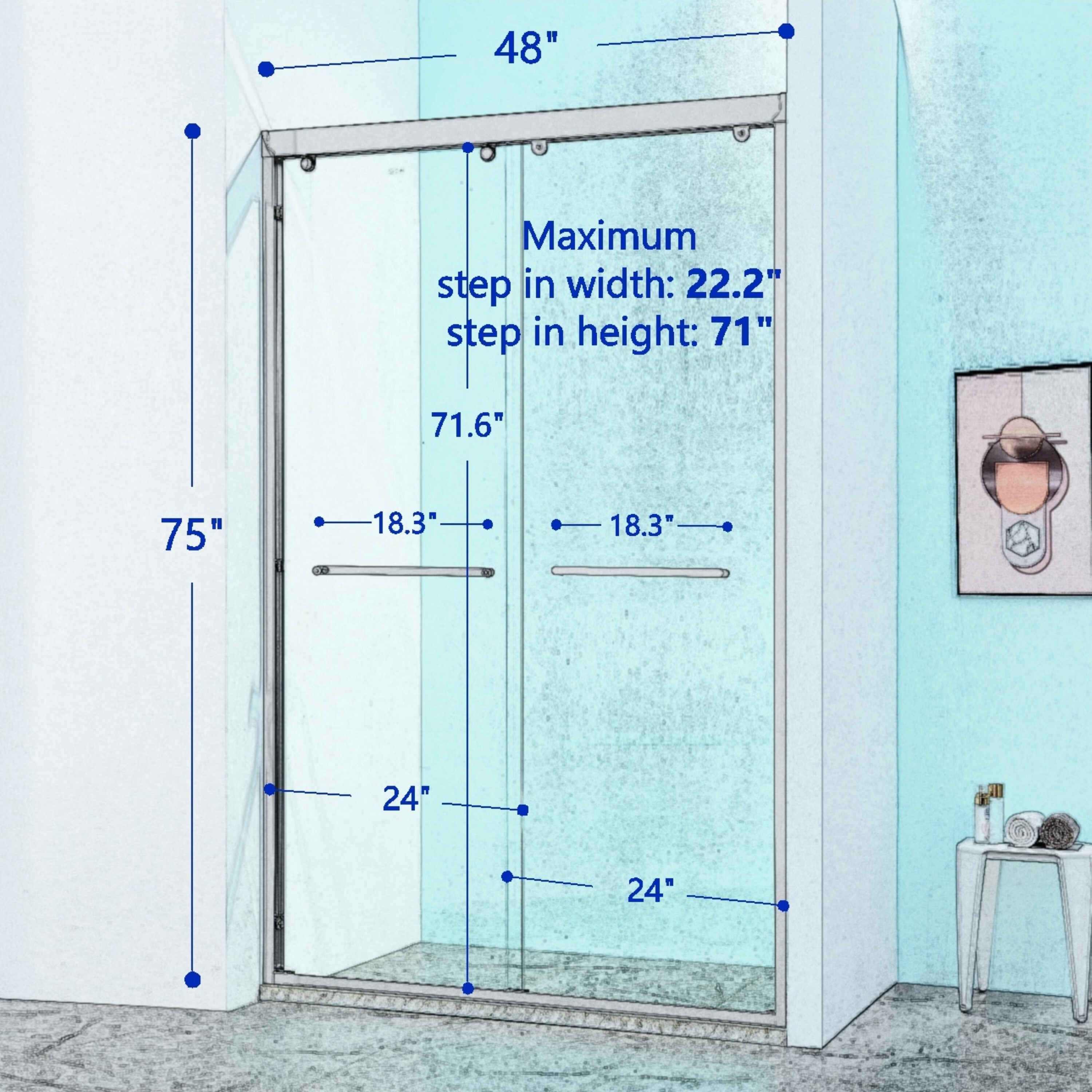 AAZJ JDP-W2758P303461 Shower-Doors - View #7