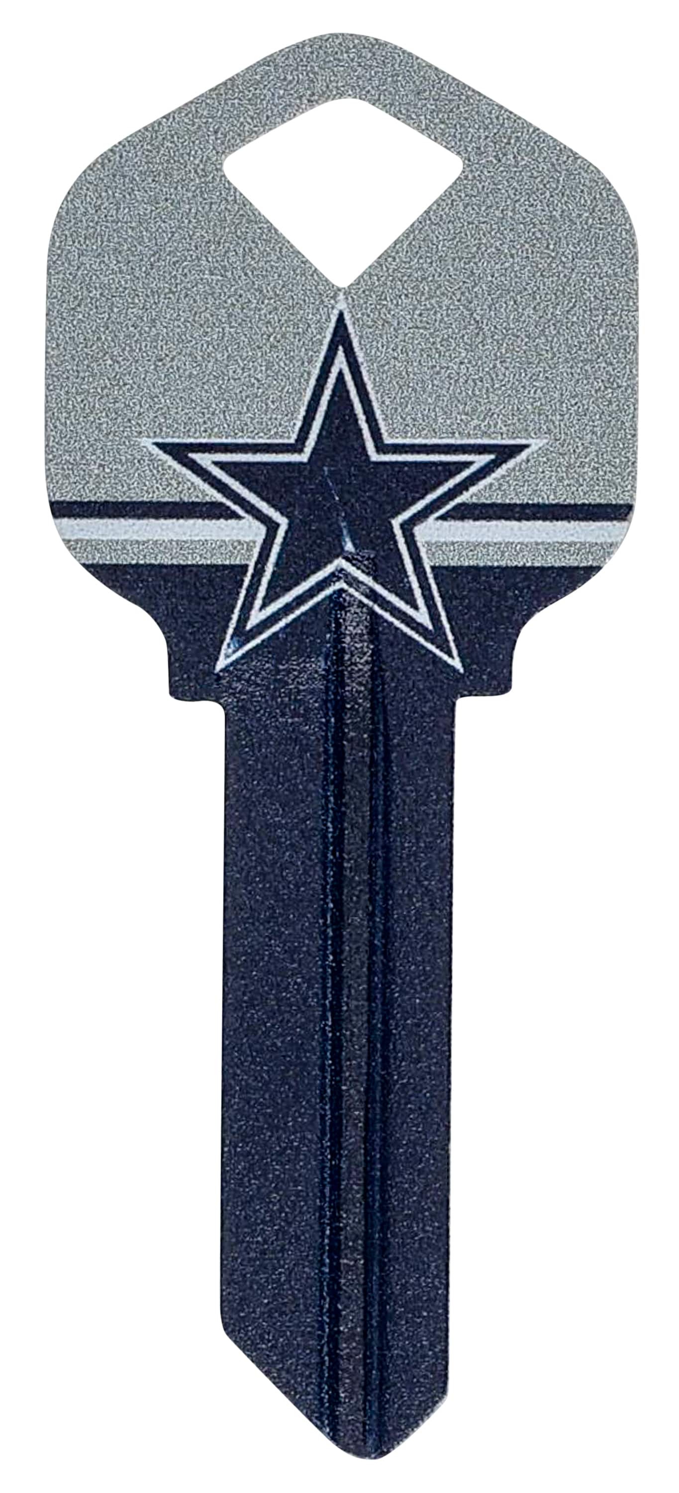 Hillman 89157 Dallas Cowboys Multicolored Sports Key Brass House/Entry Key Blank