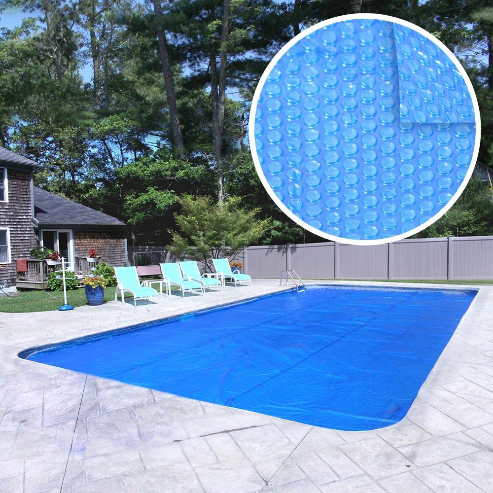 Crystal Blue 32-ft x 16-ft 3-Year Solar Cover Plastic Solar Rectangle Pool  Cover in the Pool Covers department at