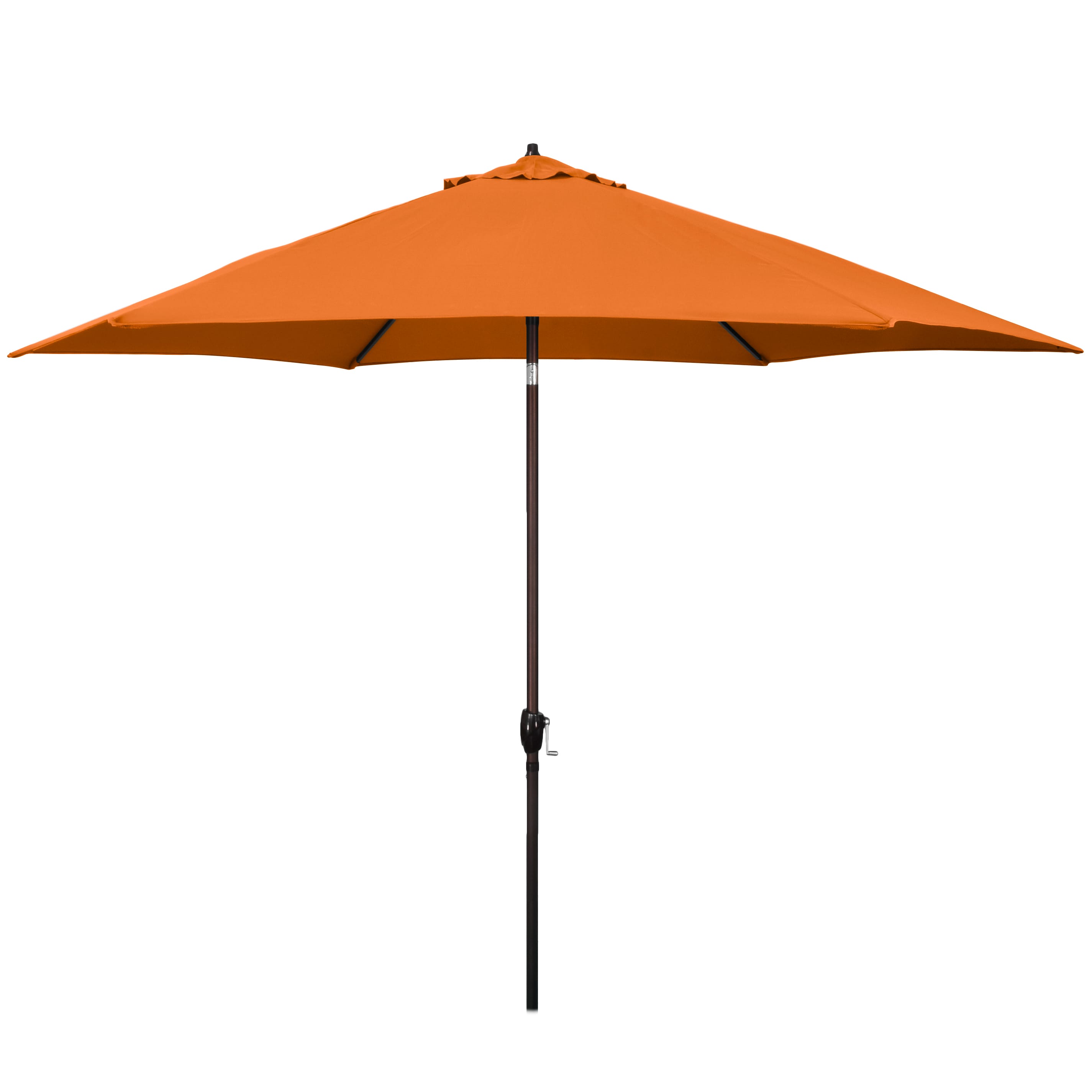 Astella LUNA116J117-P17 11-ft Aluminum Orange Push-button Tilt Market Patio Umbrella