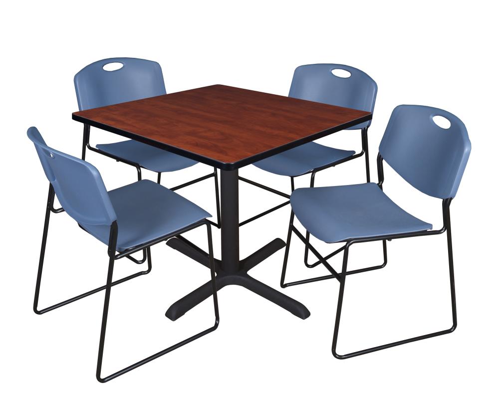 Regency TB4242CH44BE Breakroom Red 4-Person Training Table (42-in W x 29-in H)