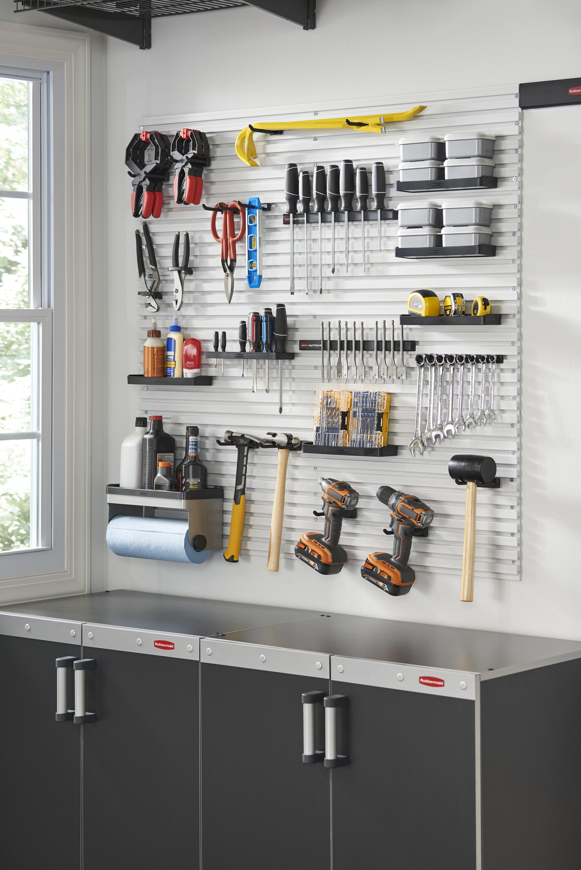 Rubbermaid Deluxe Tool Tower Garage Storage hits  low at $20 Prime  shipped