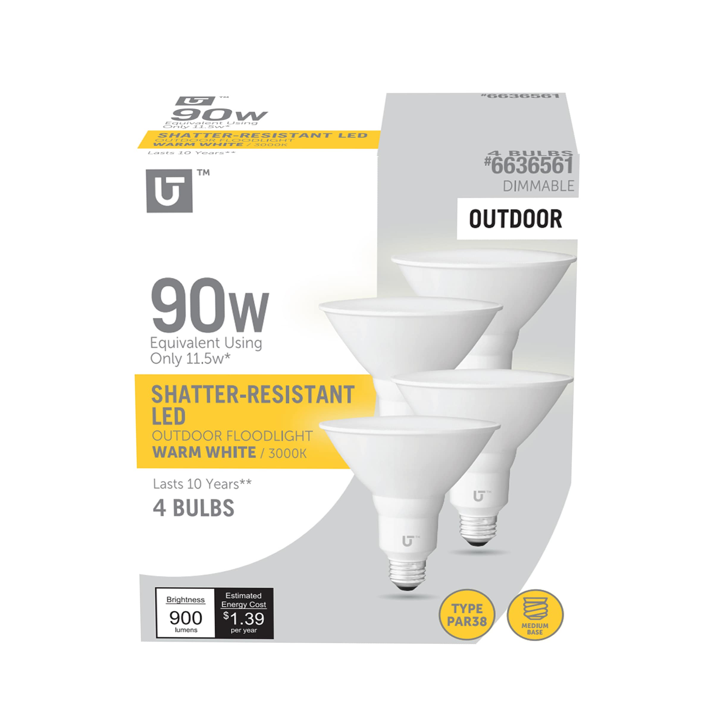 Utilitech YGA08C57-11.5W-930 Led-Flood-Spot-Light-Bulbs - View #3
