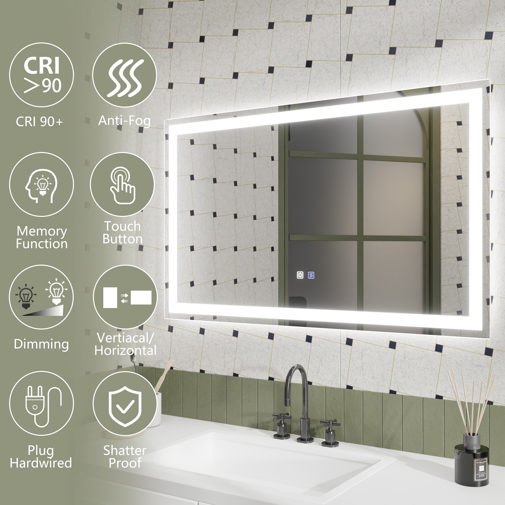 ExBrite JQBM4032FB3 Framed-Bath-Mirrors - View #6