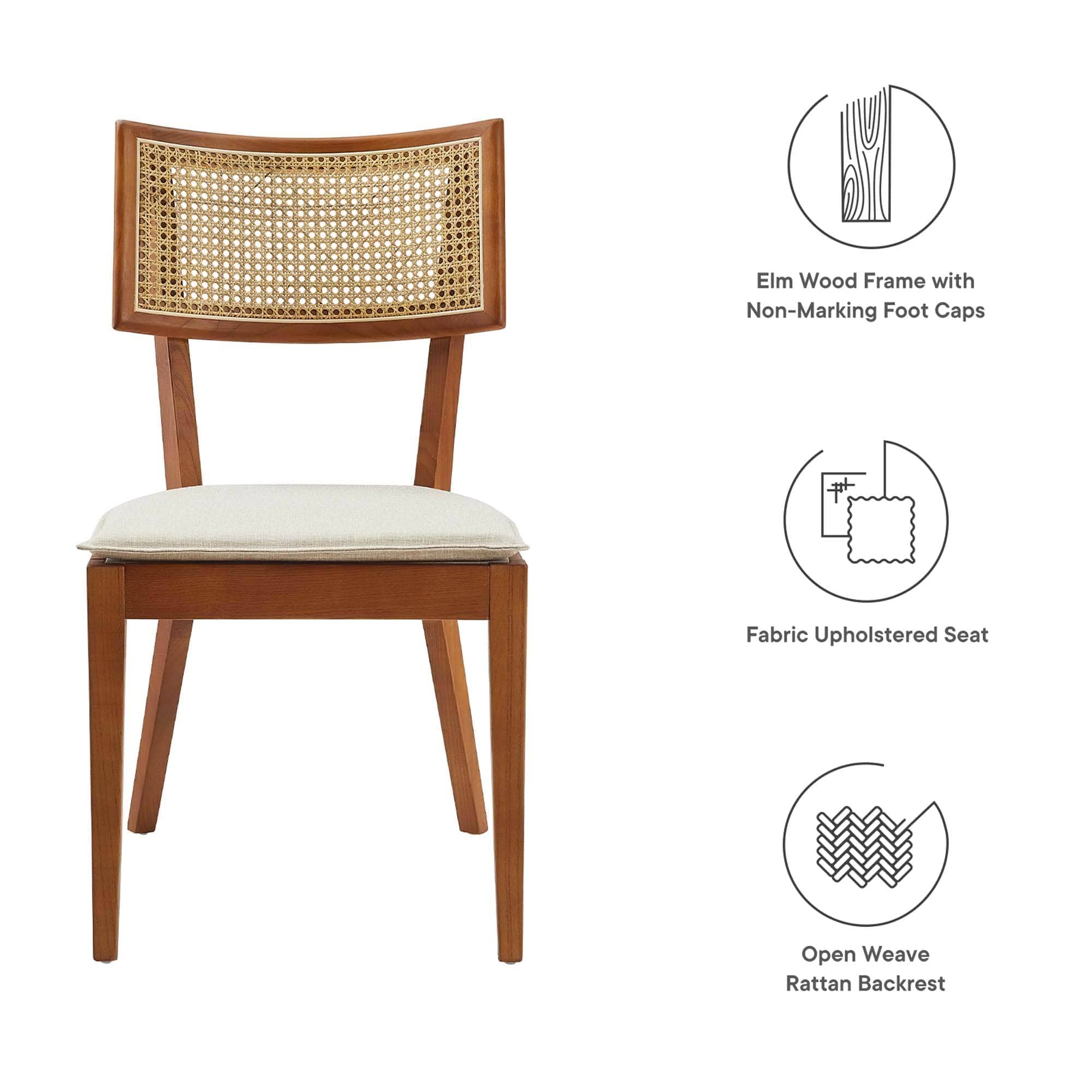 Modway EEI-6080-WAL-BEI Dining-Chairs - View #2