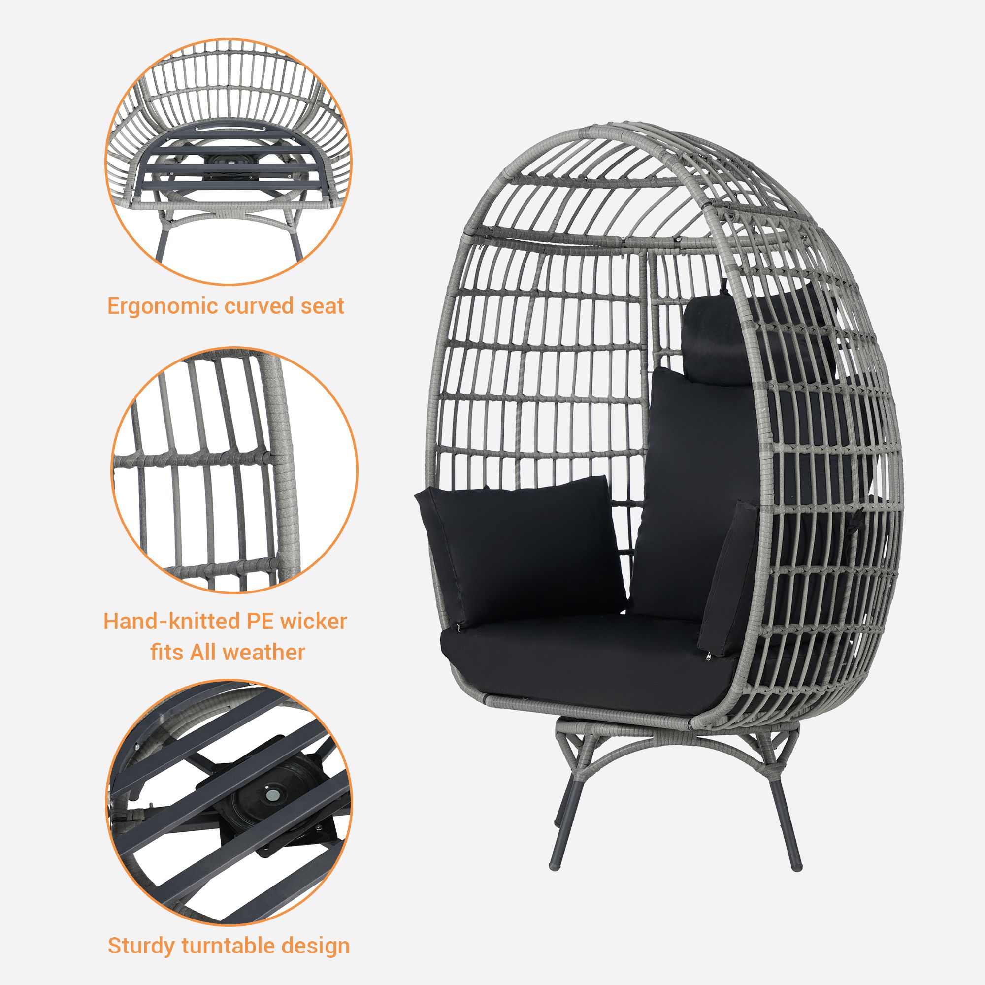 SANSTAR L-RJDC66BK Patio-Chairs - View #4