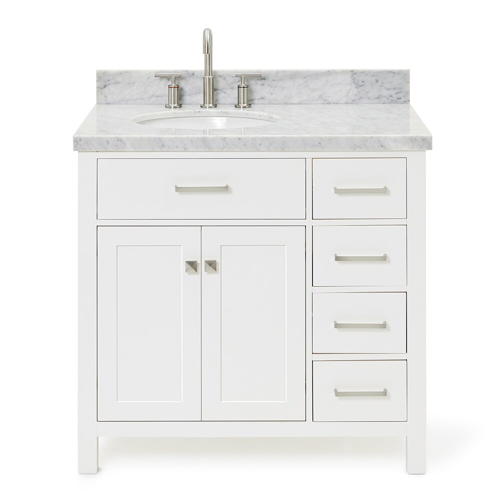 Beaumont Decor Hampton 37-in White Undermount Single Sink Bathroom ...