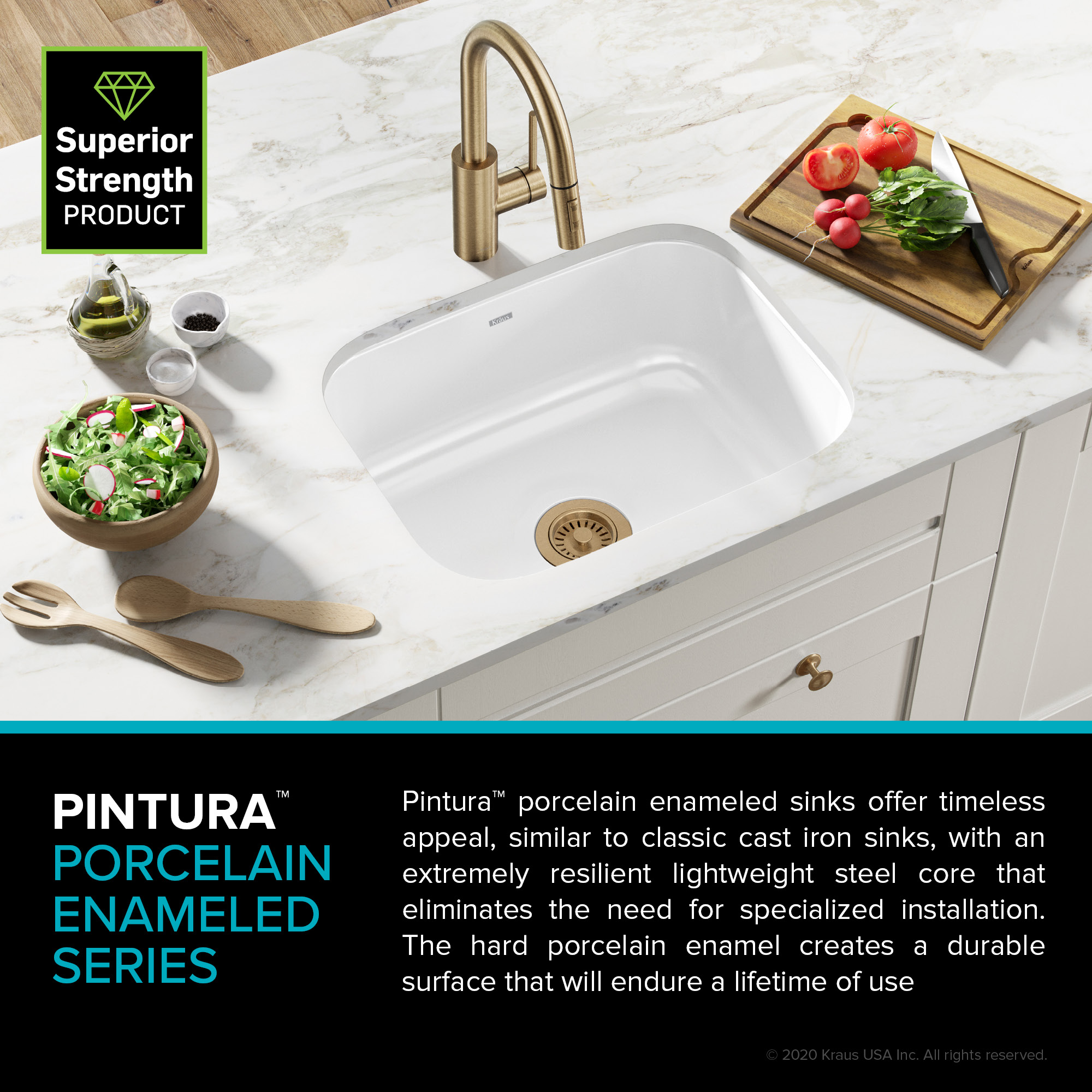 Kraus KEU12WHITE Kitchen-Sinks - View #4