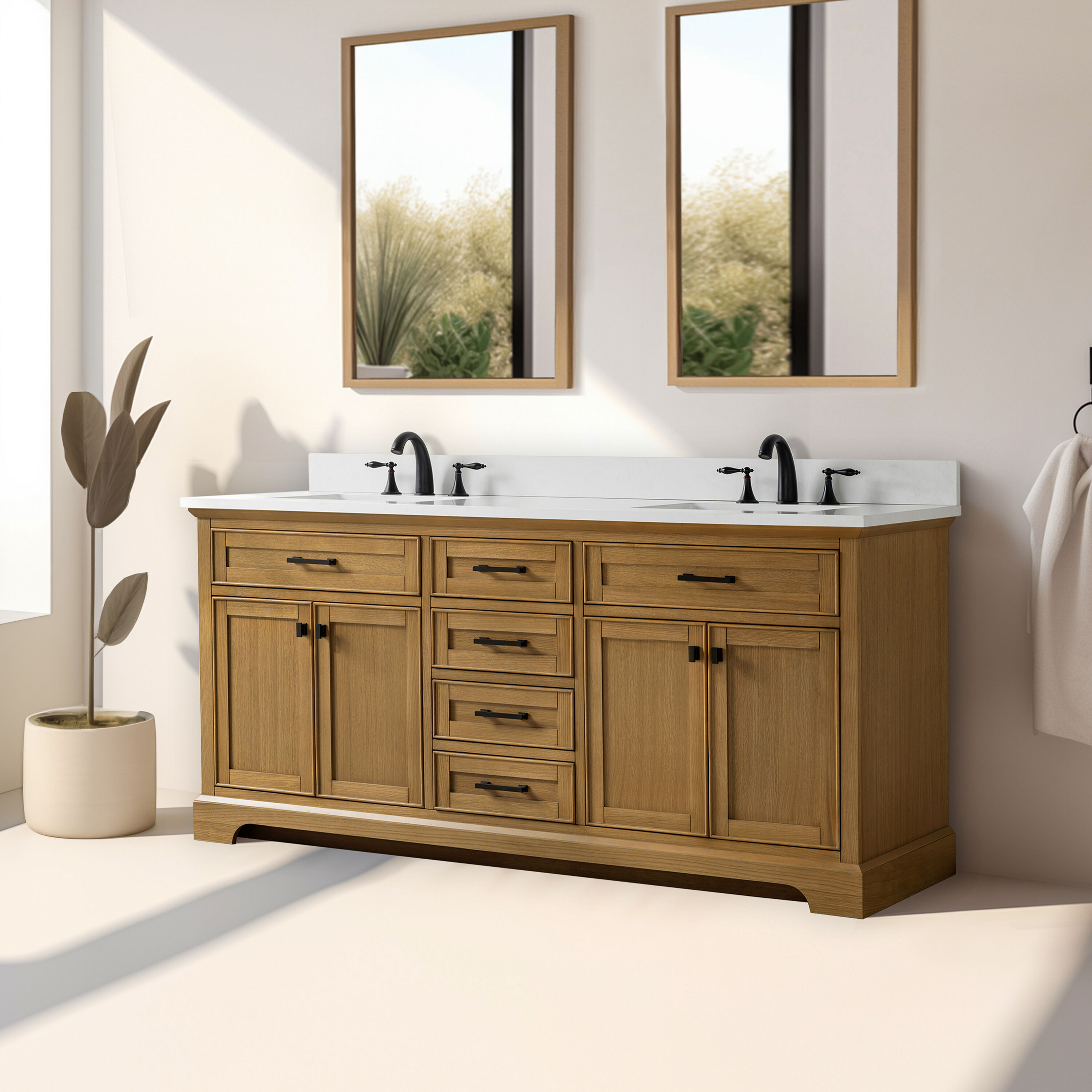 Design Element ML-72-OKV Bath-Vanity-Combo - View #2