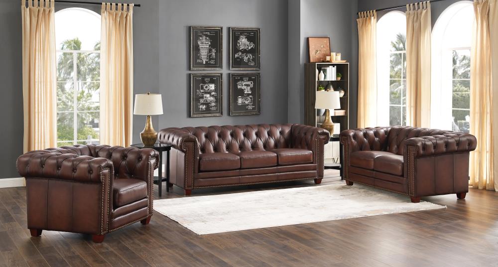 Piece Living Room Set Sofa Loveseat, Light Brown Leather Couch And Loveseat