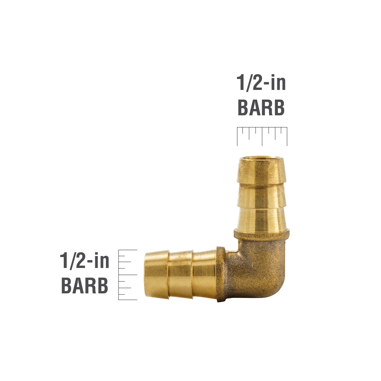 Proline Series 1/2-in x 1/2-in Barbed Elbow Fitting in the Brass Fittings  department at