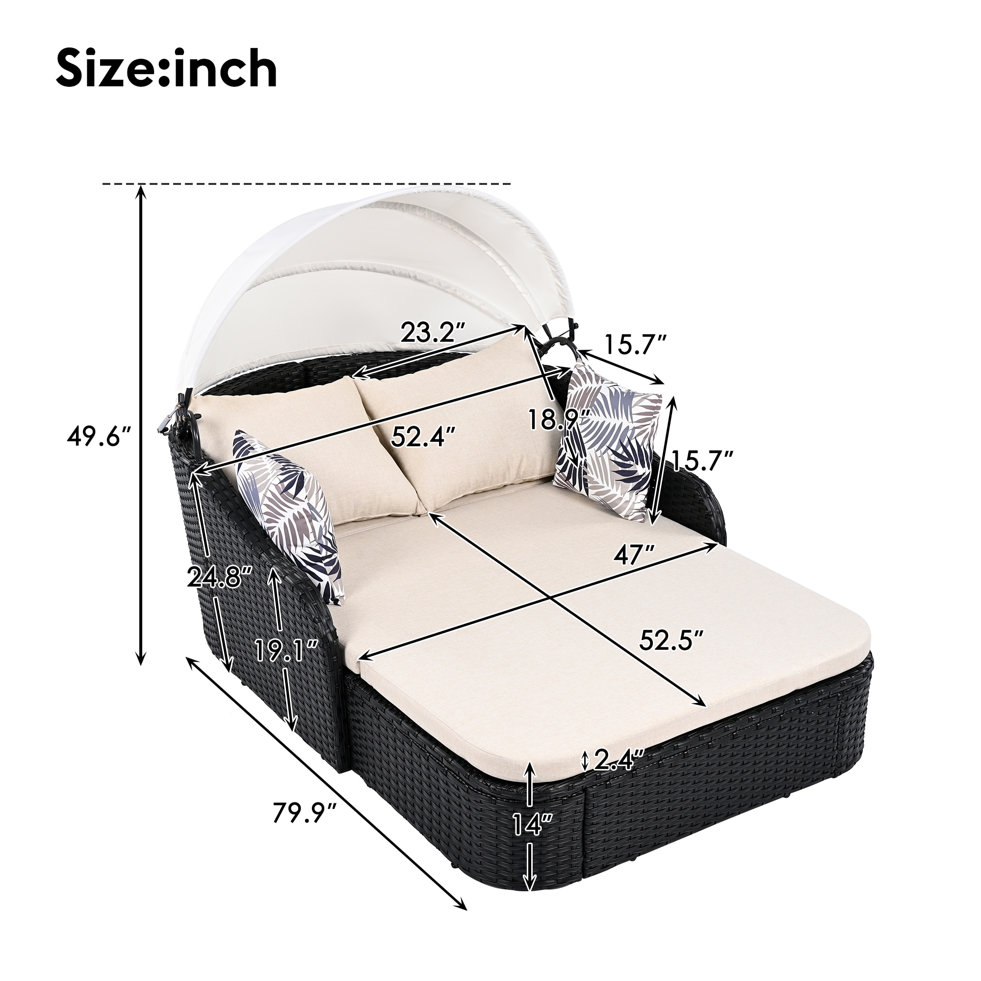 SINOFURN SYA020339BG Patio-Sofas-Daybeds - View #8