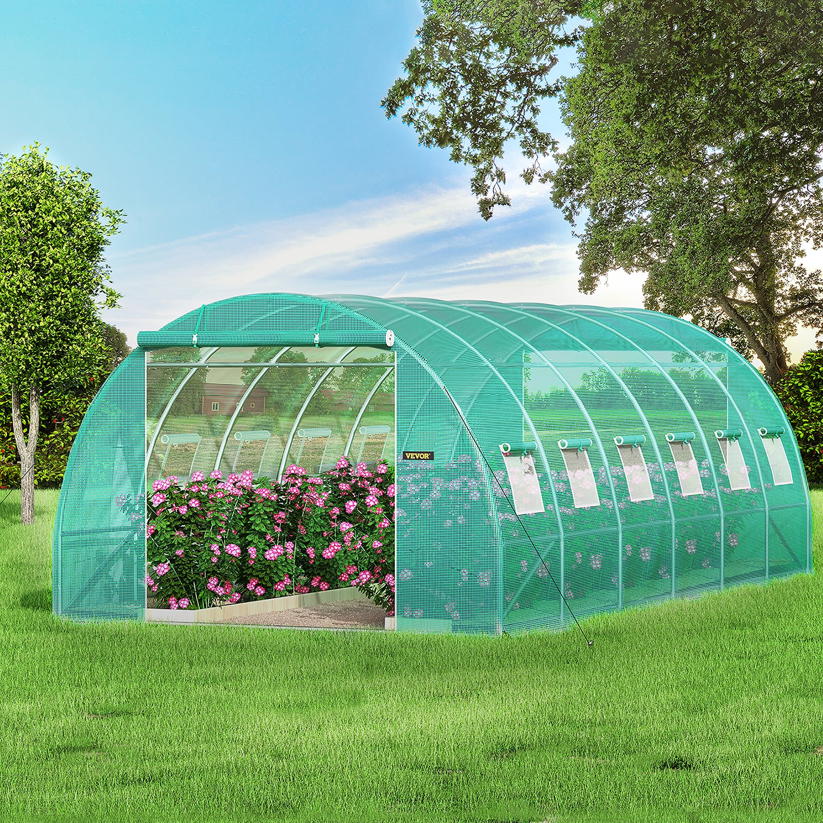 10' 6 Long x 1 3/8 Round Greenhouse Frame Galvanized Tubing Pipe [0.055  Wall] Galvanized Steel Jiggly Greenhouse®