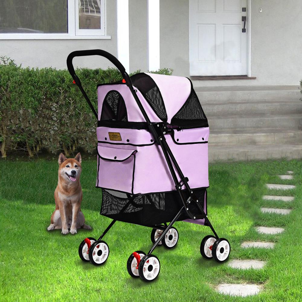 Spacious pet stroller：PawHut Pet Stroller Universal Wheel Foldable for  Medium/Large dogs/cats for Sale in New York, NY - OfferUp