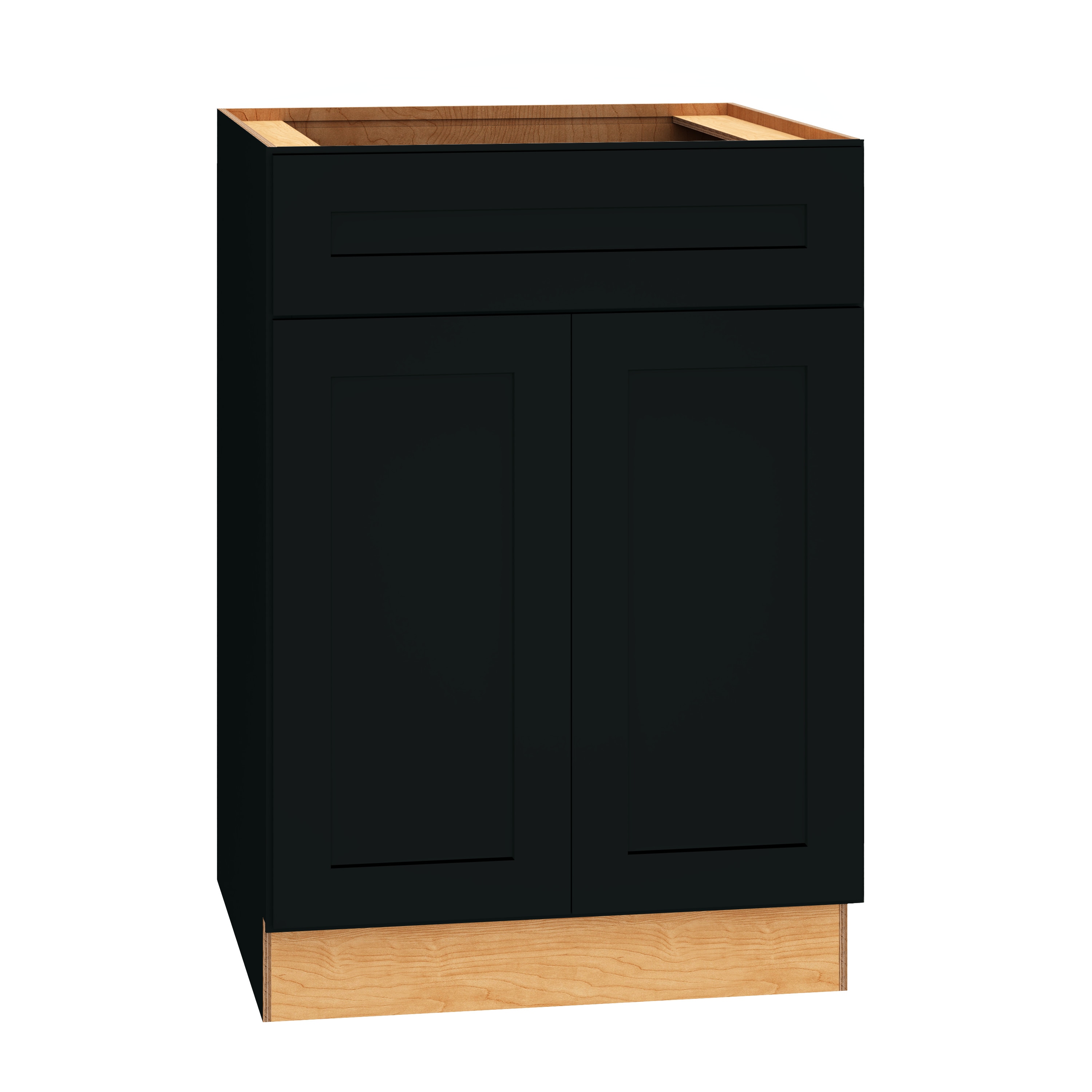 Diamond Express 61I-B24 Jamestown 24-in W x 34.5-in H x 24-in D Black Base Fully assembled Plywood Cabinet (Recessed Panel Shaker)