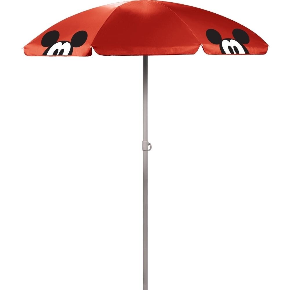  ZX9PCNTM3746 Mickey Mouse- 5.5 ft. Portable Beach Umbrella- Red