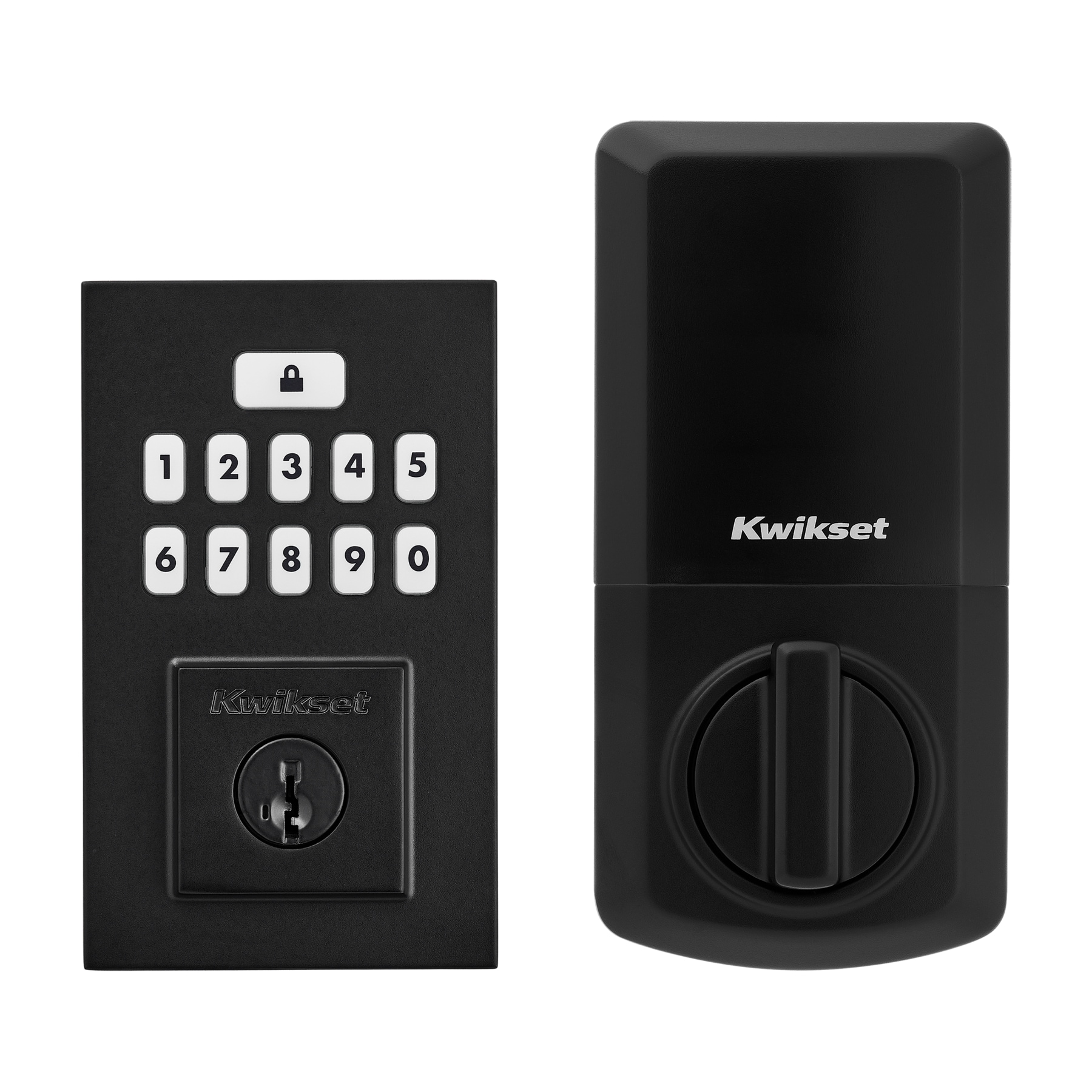 Kwikset 260 SmartCode Matte Black Electronic Deadbolt Smartkey with