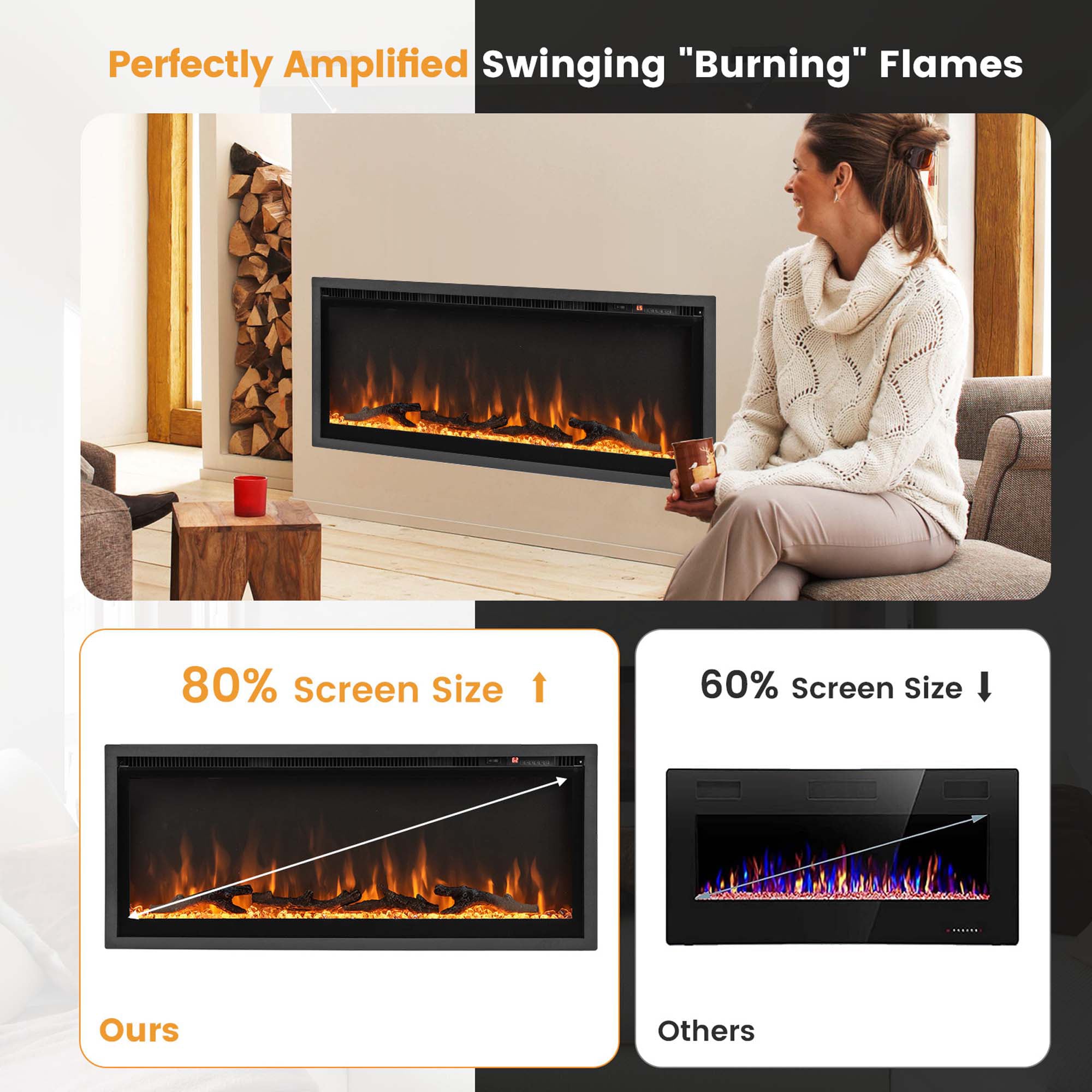 Goplus FP10530US-42 Electric-Fireplaces - View #8