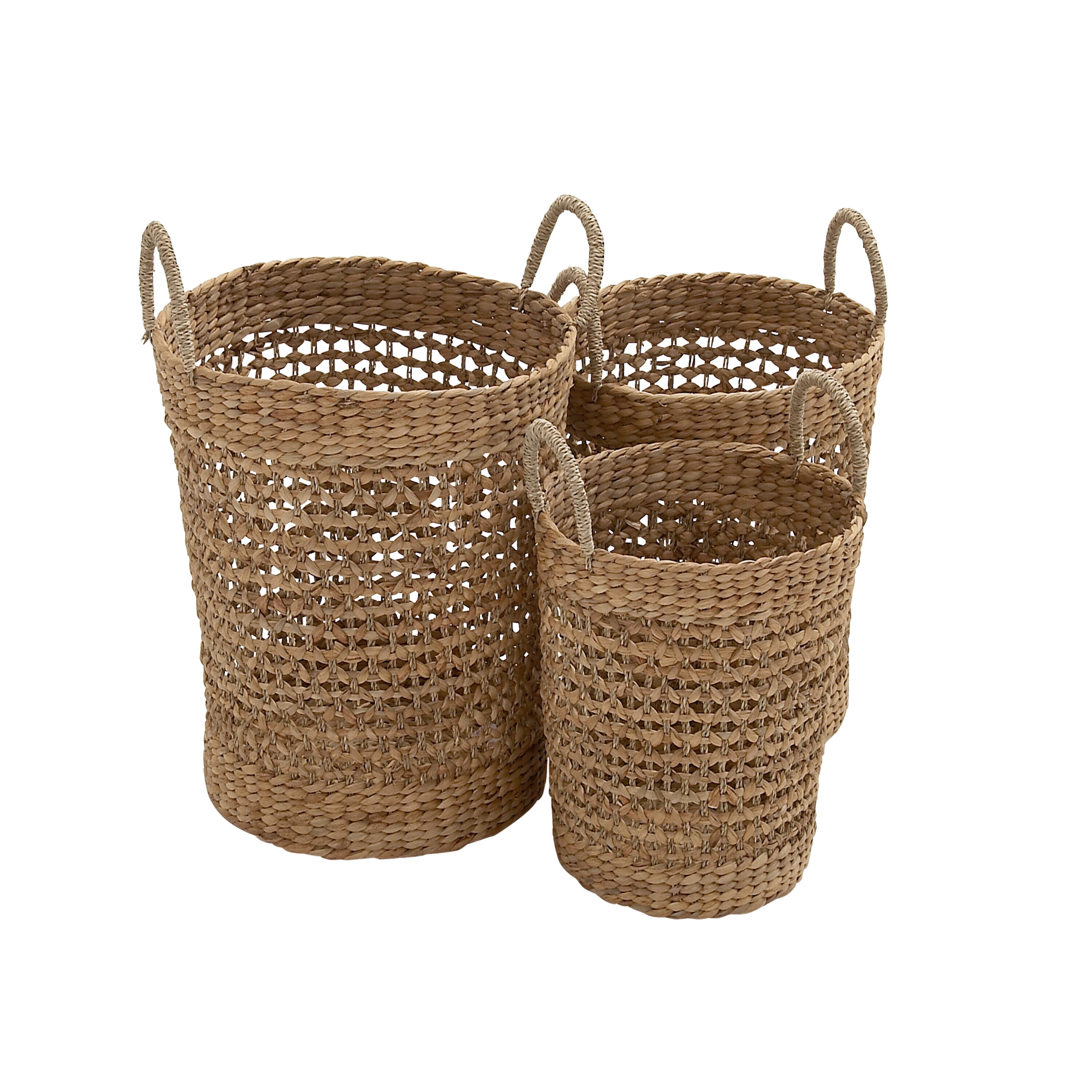 Grayson Lane 3-Pack (17-in W x 21-in H x 17-in D) Brown Handmade Woven ...