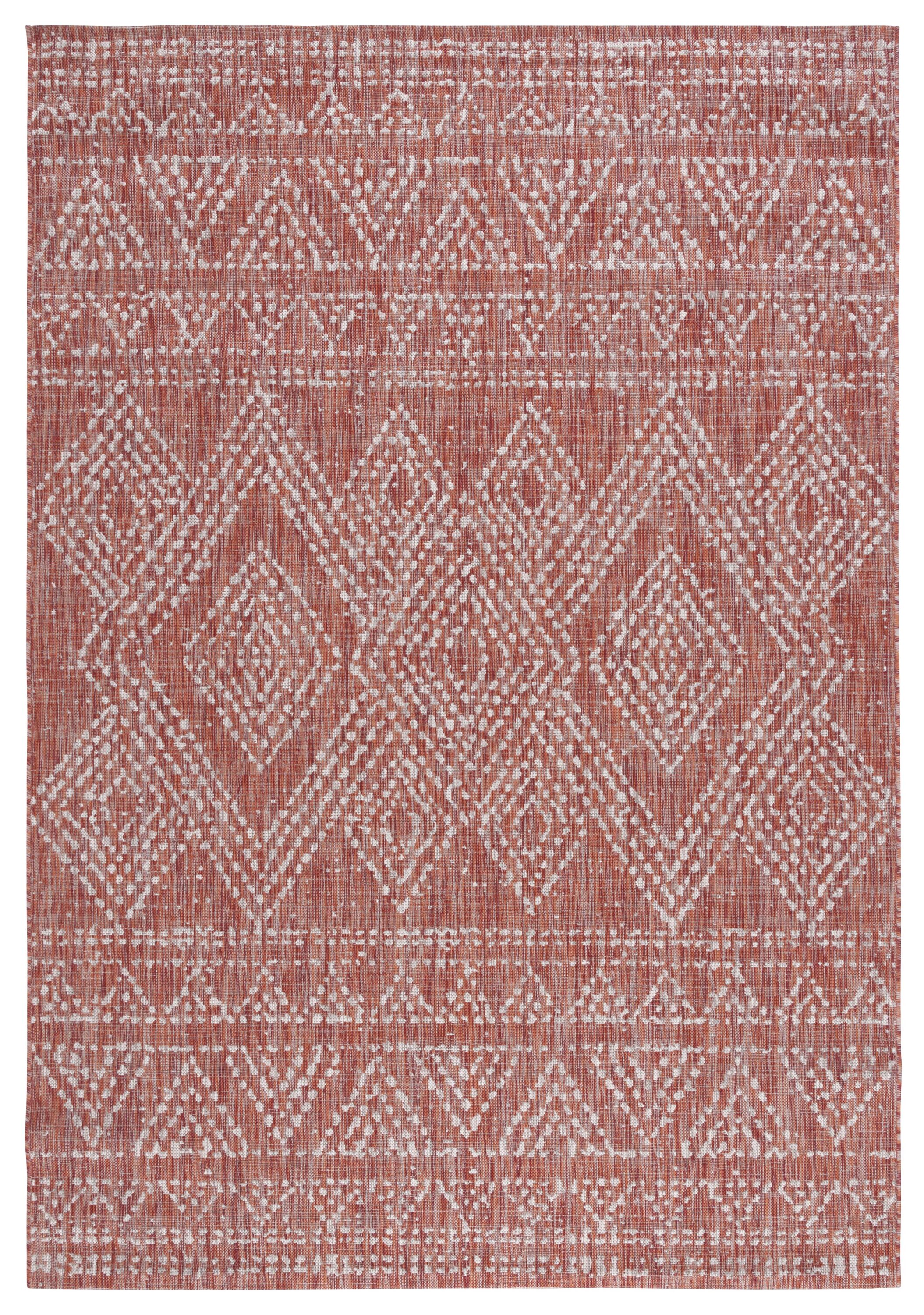 Courtyard 8079-36521 Red Beige 7 X 10 Area Rug