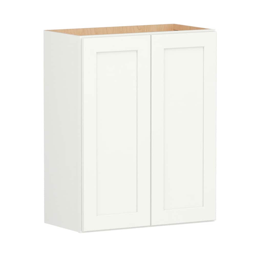 Shenandoah Breckenridge FOL 24-in W x 30-in H x 12-in D Linen Painted L-Shaped Corner Wall Fully Assembled Cabinet Recessed Panel Shaker