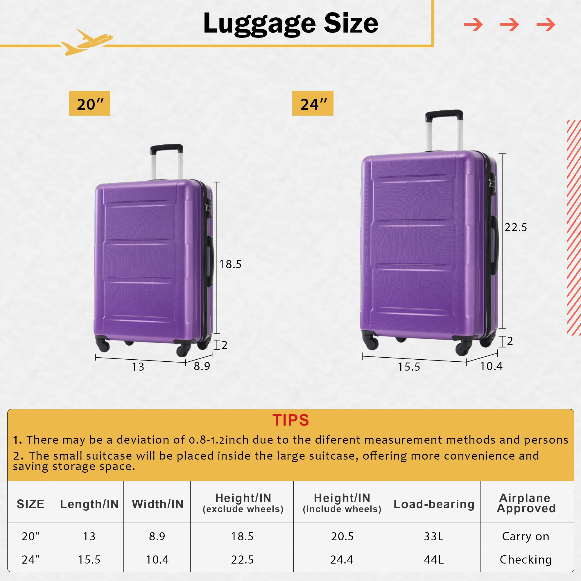 ModernLuxe L3P-N732P198744I Luggage-And-Luggage-Sets - View #9