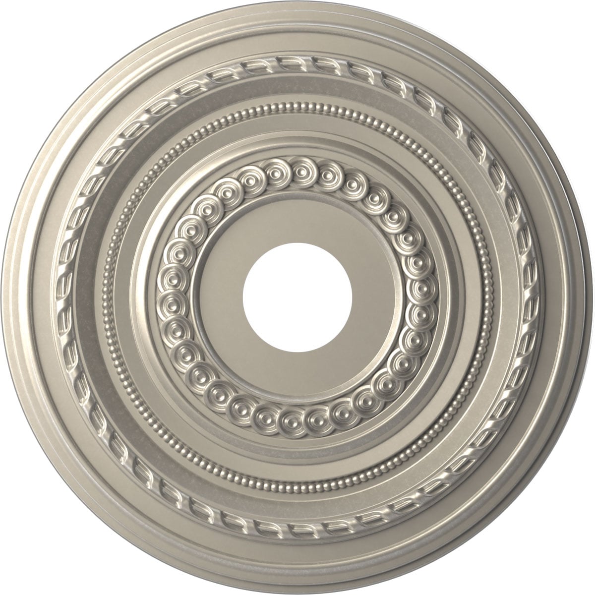 Ekena Millwork CMP19COBAL Cole Thermoformed 19-in W x 19-in L Painted Bright Coat Aluminum PVC Whole Ceiling Medallion
