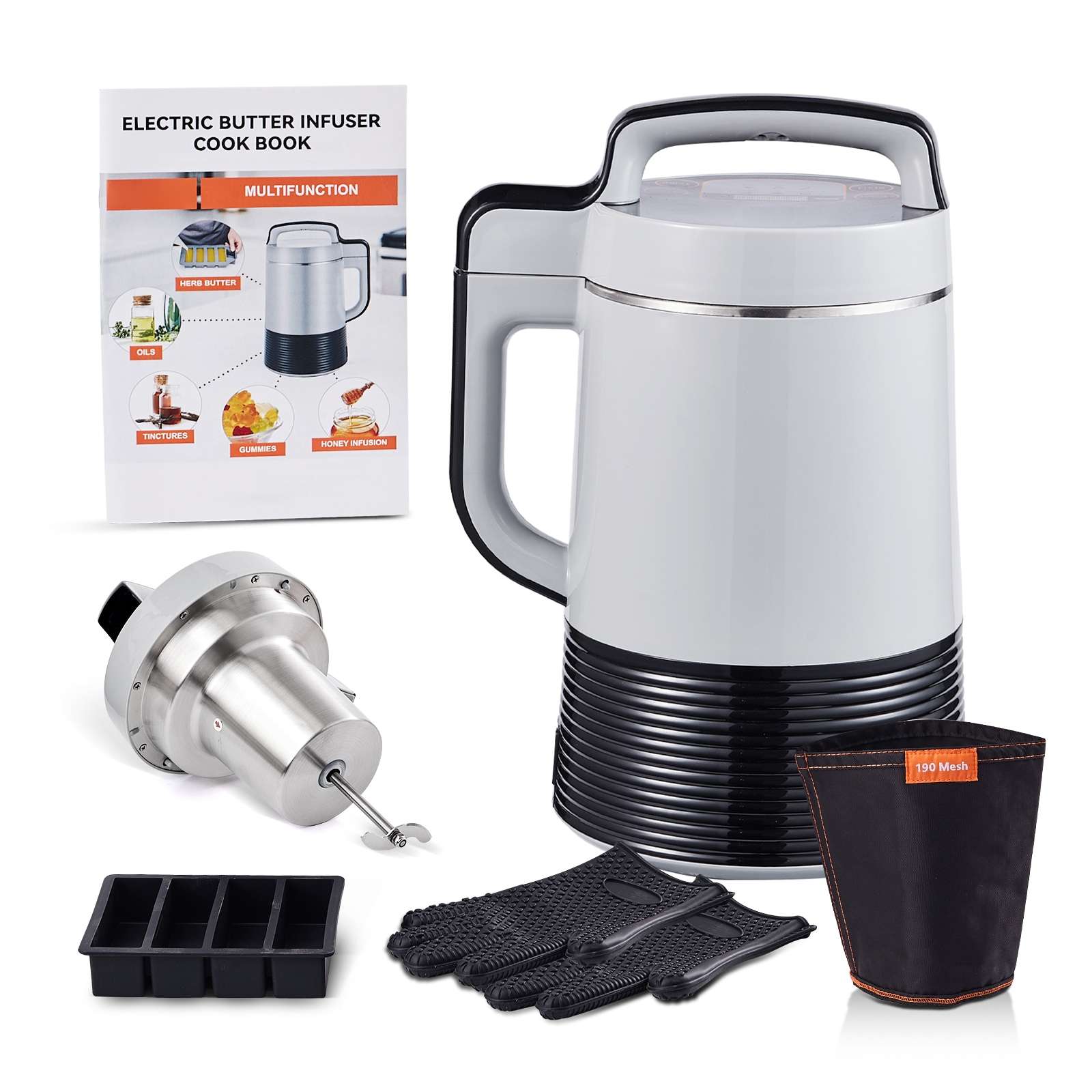 VEVOR SDZZFLJ0000000001V0 900W Butter Infuser Machine 1.2 L 6-Functions Plug-in Butter infuser