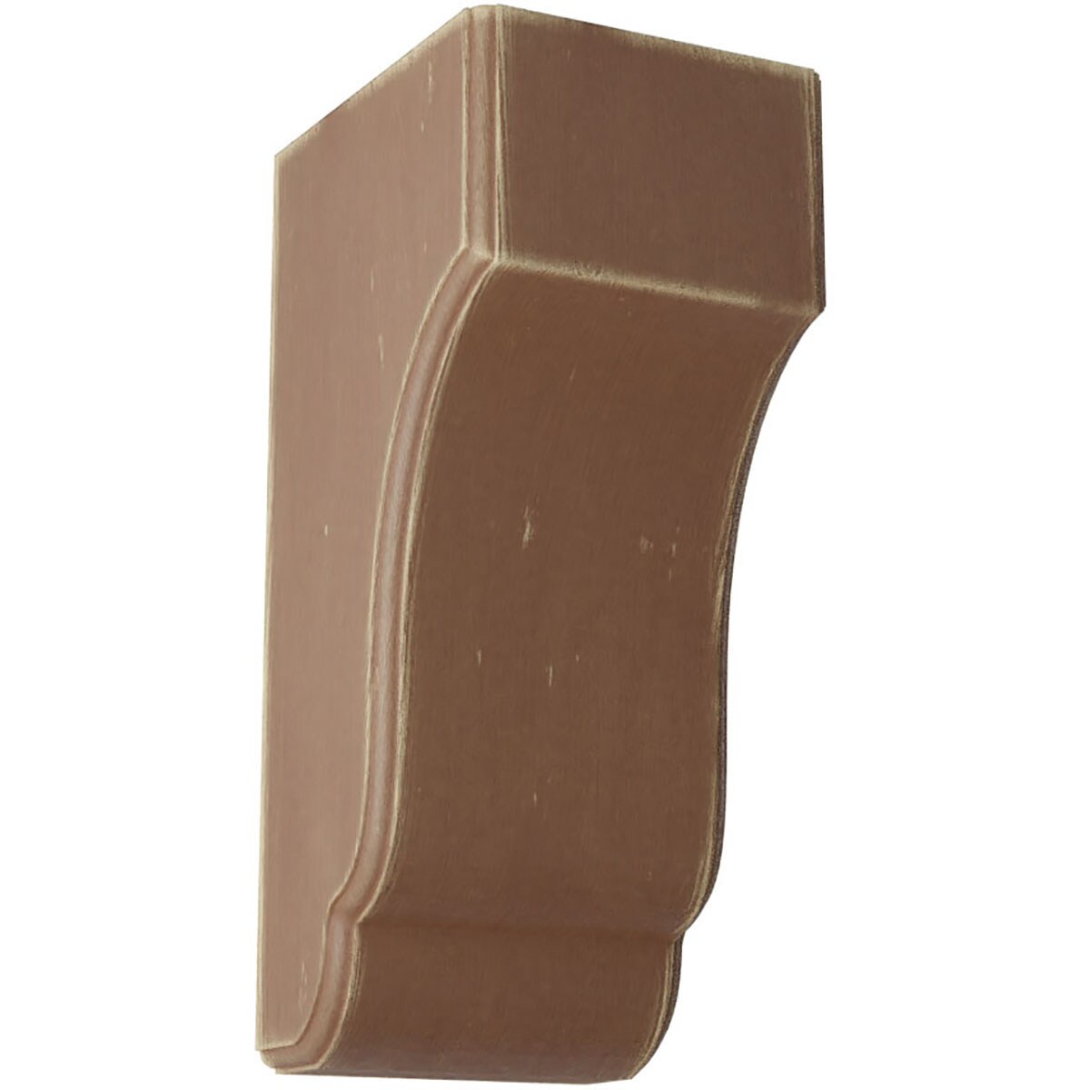 Ekena Millwork CORWD05X07X14CPBR 5.75-in x 7-in x 14-in Vintage Decor Finished Rubberwood Wood Paintable/Stainable Corbel