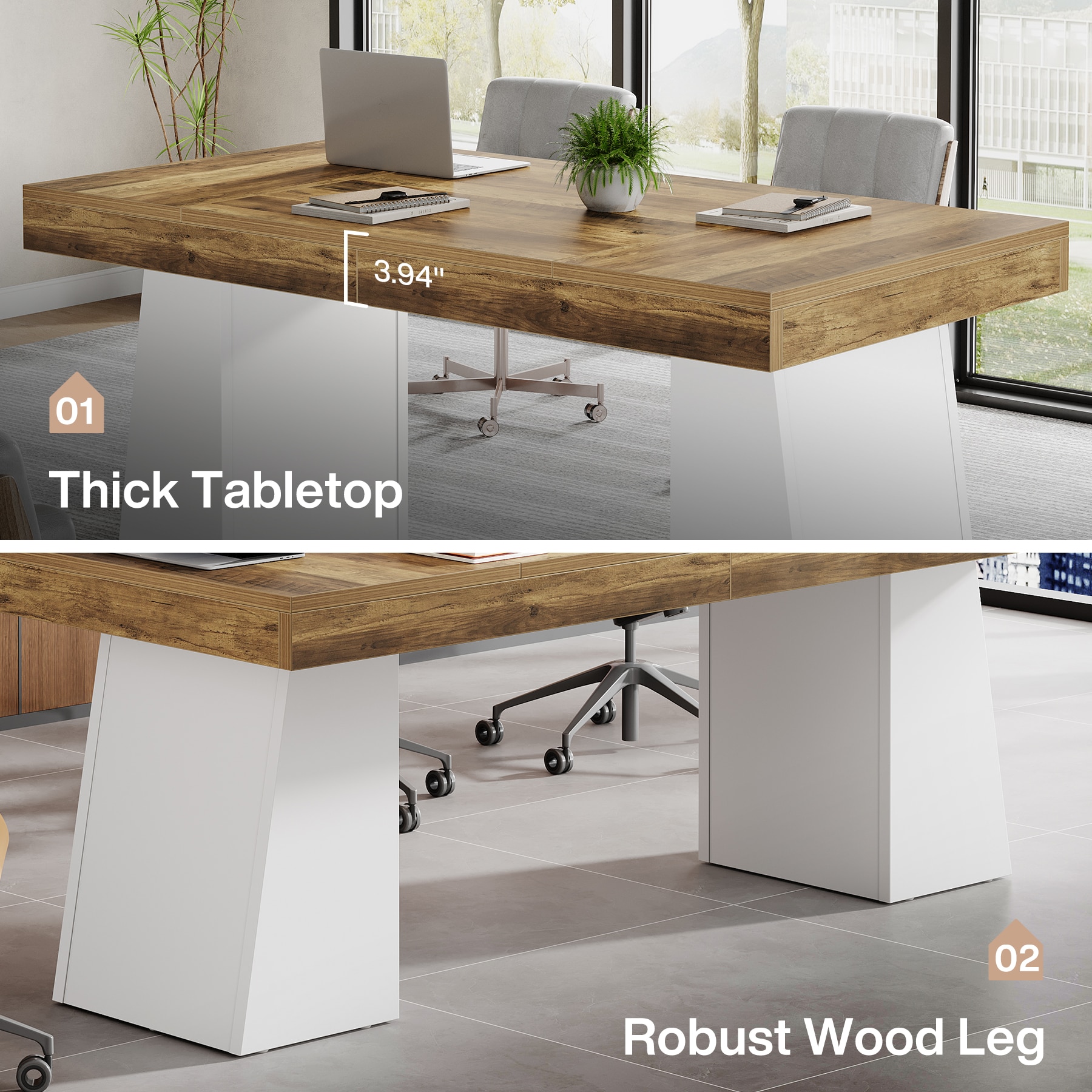 Tribesigns LWOYJL-1141YY Office-Tables - View #5