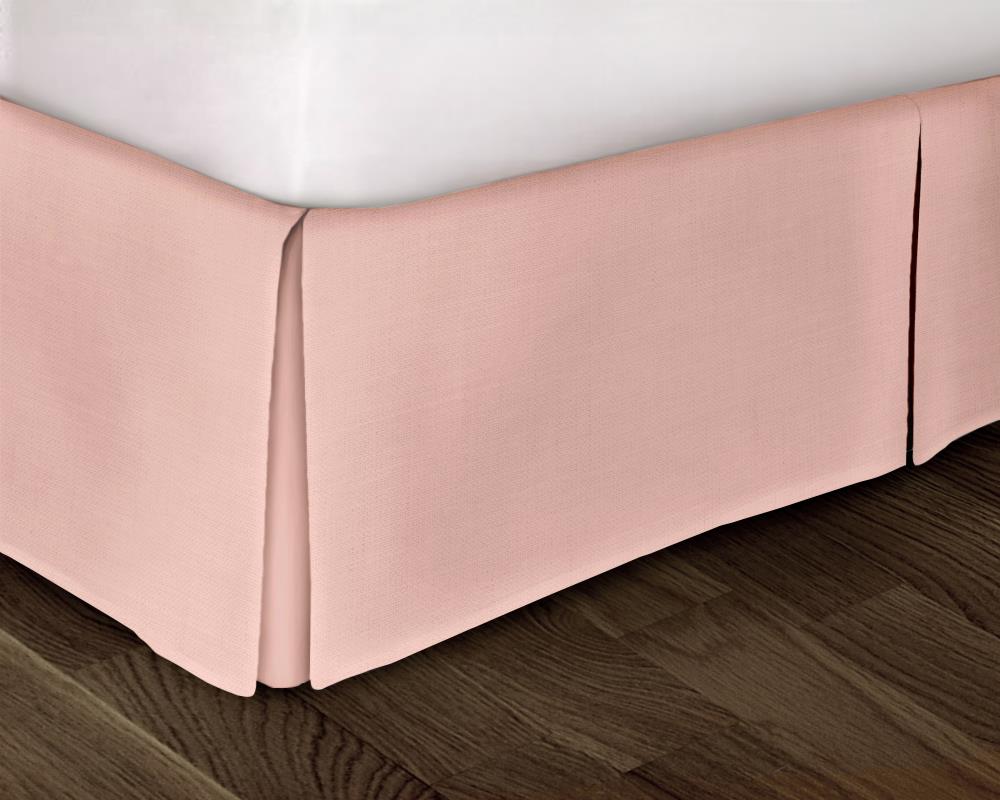 Rizzy Home Twin Bed Skirt Pink Solid, Pink Twin Bed Skirt
