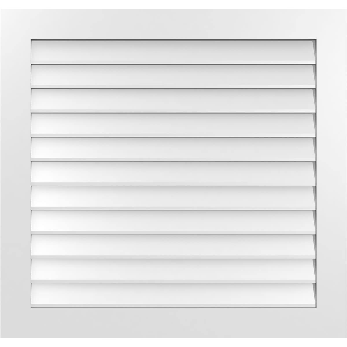 Ekena Millwork GVPVE40X3801SN 40-Inches x 38-Inches Off-white Rectangle PVC Gable Louver Vent