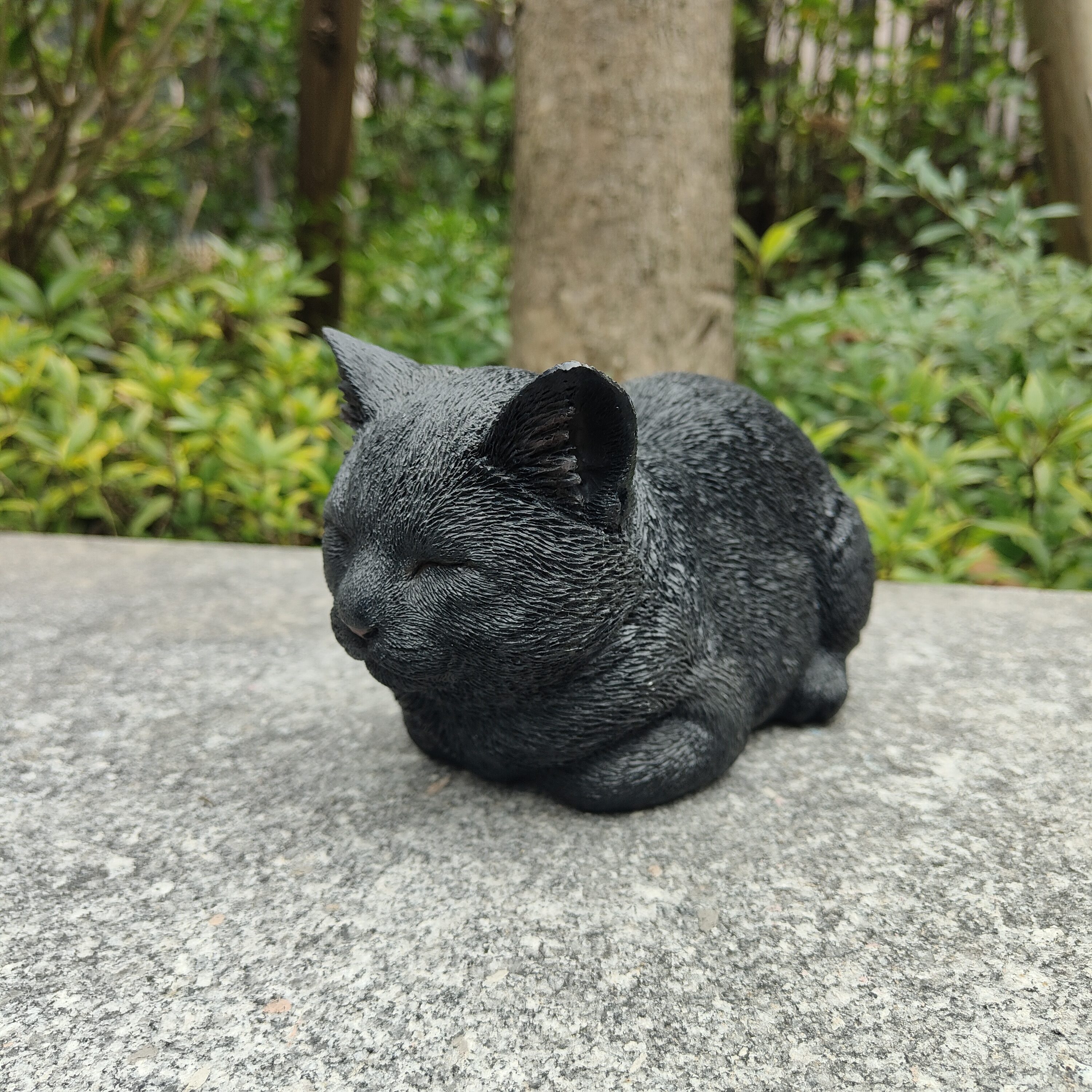 Hi-Line Gift 4.33-in H x 4.33-in W Black Bear Garden Statue in the