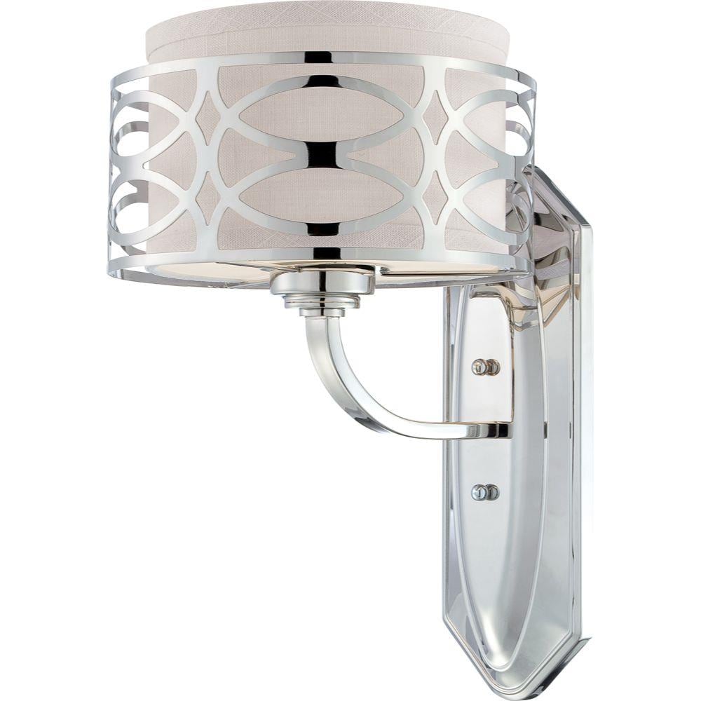  LW4621 Harlow 8.875-in 1-Light Polished Nickel Transitional Vanity Light
