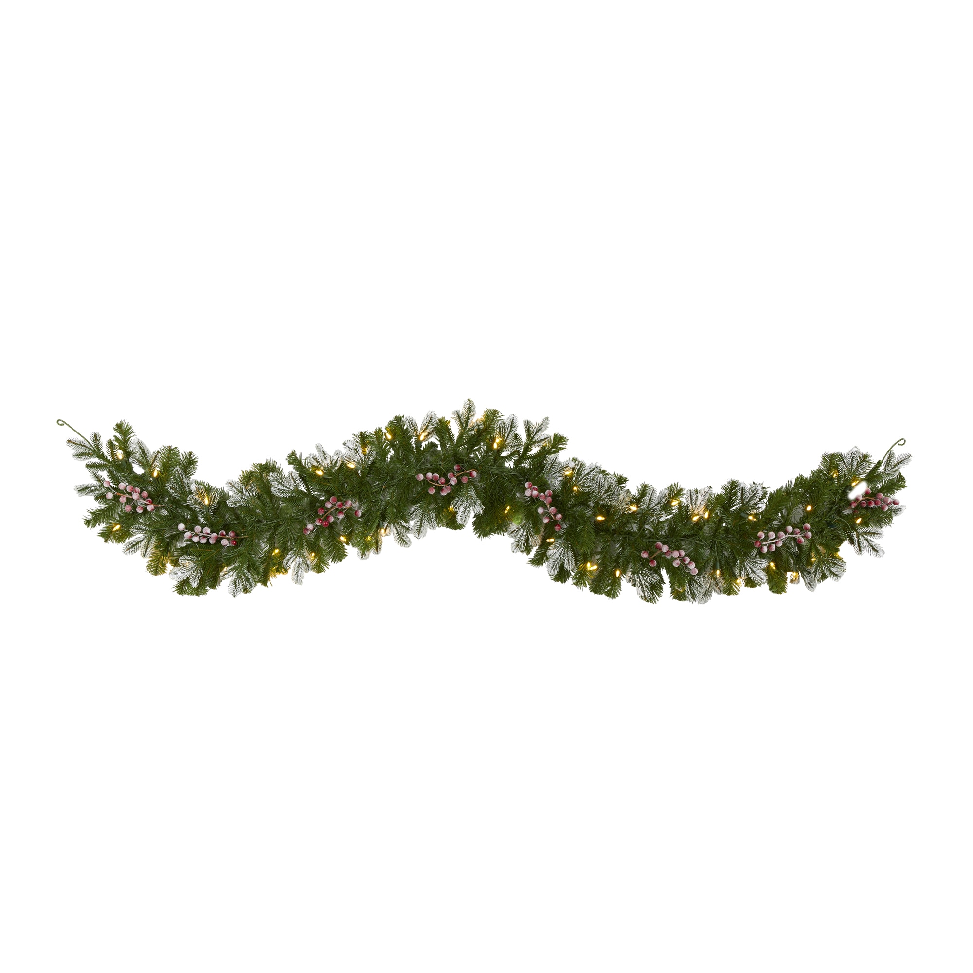 Flocked Christmas Wreaths & Garland at