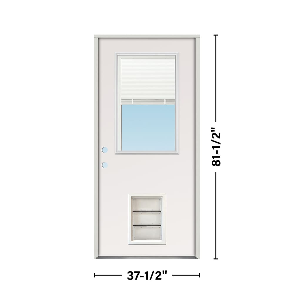 Greatview Doors 36-in x 80-in x 4-9/16-in Fiberglass Half Lite Right ...