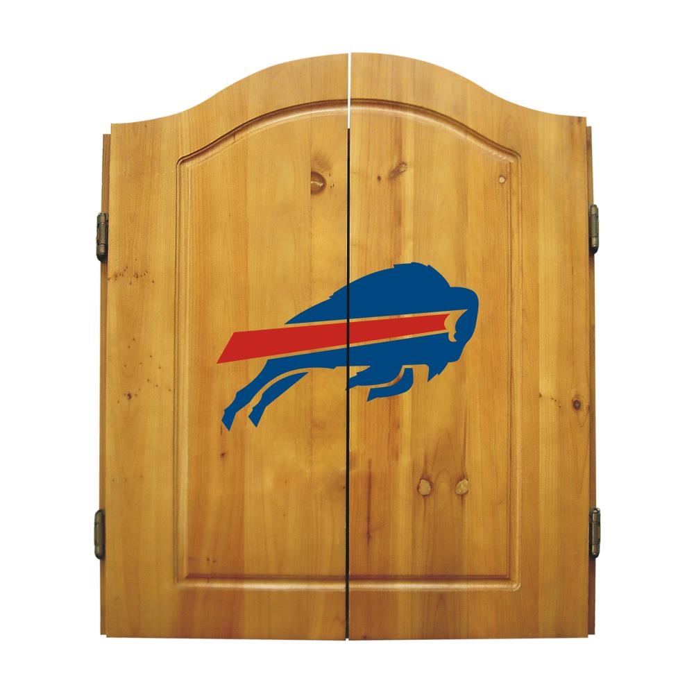 Imperial International Buffalo Bills NFL 21.75-in Multiple Colors/Finishes  Wood Dartboard Cabinet with Dartboard at