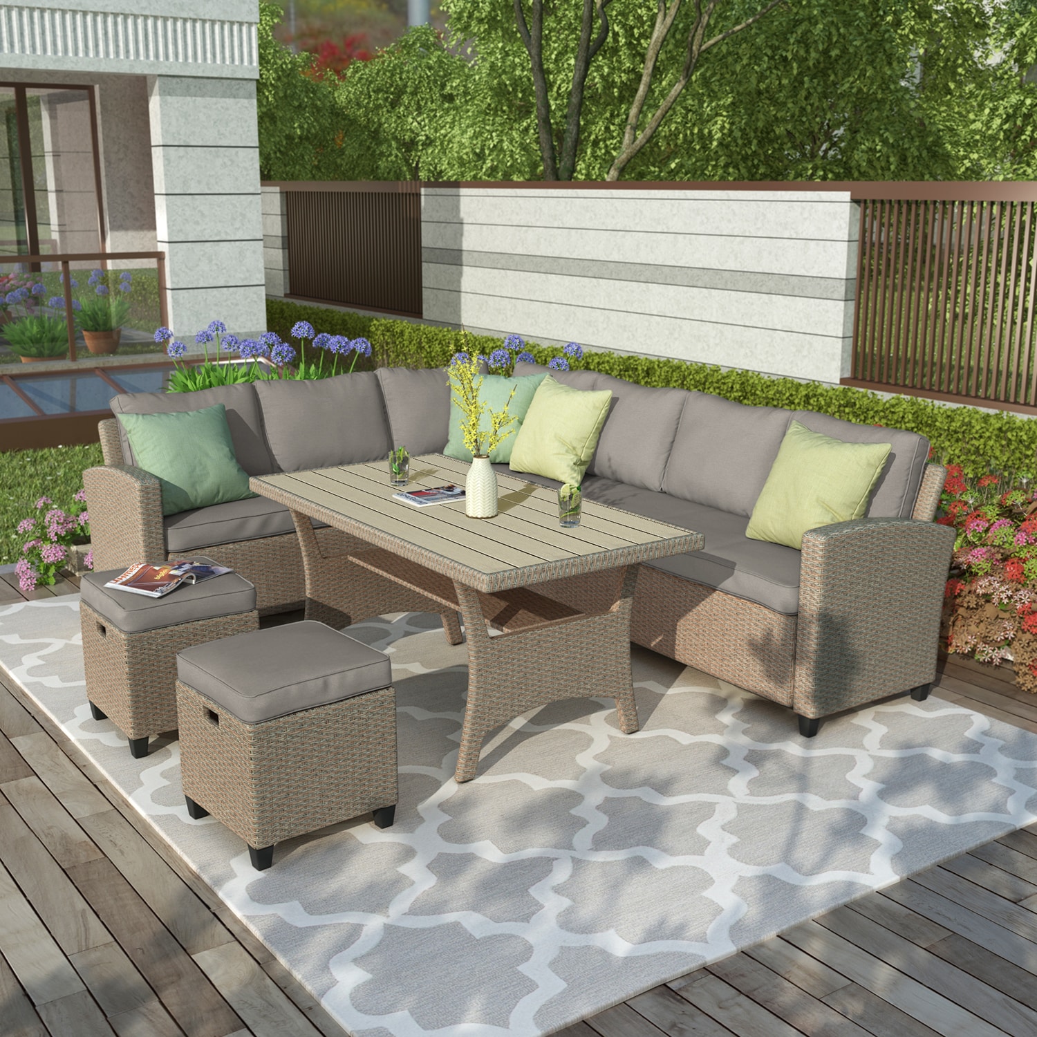 SINOFURN SYA020252WT Patio-Conversation-Sets - View #4